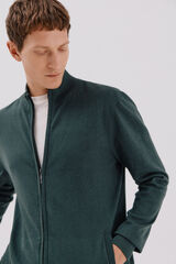 Cortefiel Cotton and cashmere cardigan  Dark green