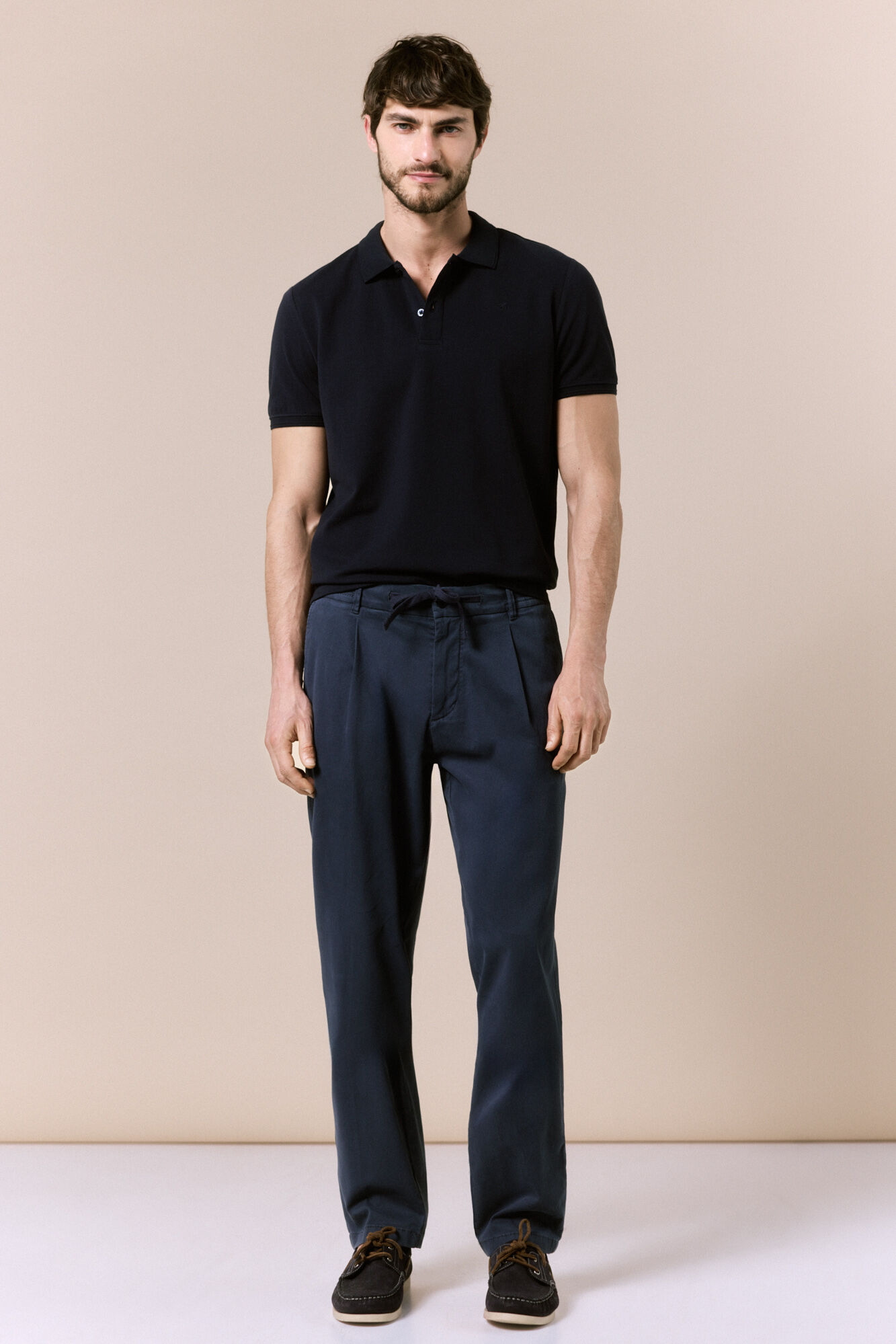 OOTO Polo b&aacute;sico em piqu&eacute; Azul