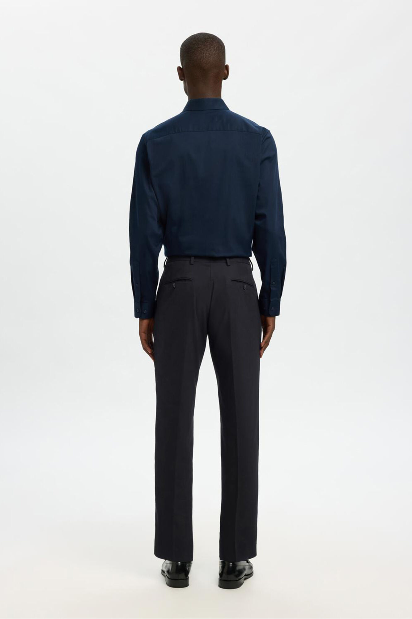 Selected Terno slim fit de duas pe&ccedil;as em l&atilde; fria Preto