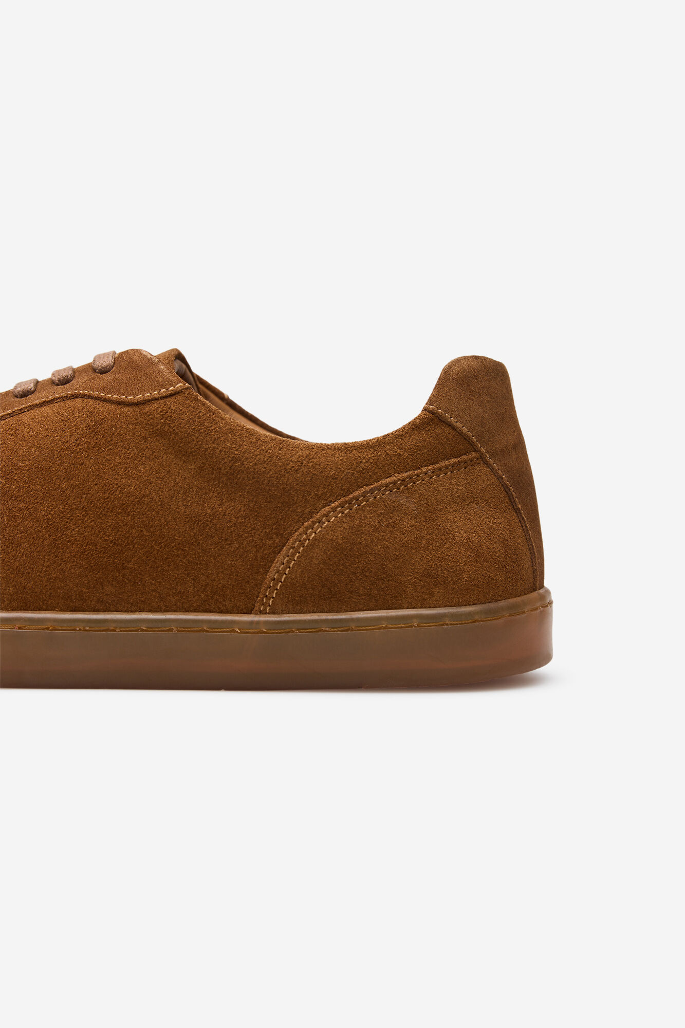 Cortefiel Leather sneaker Camel