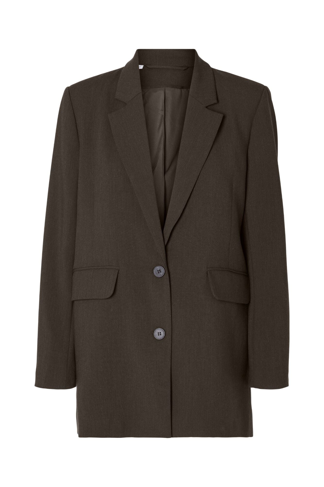 Selected Relaxed fit blazer Dark brown