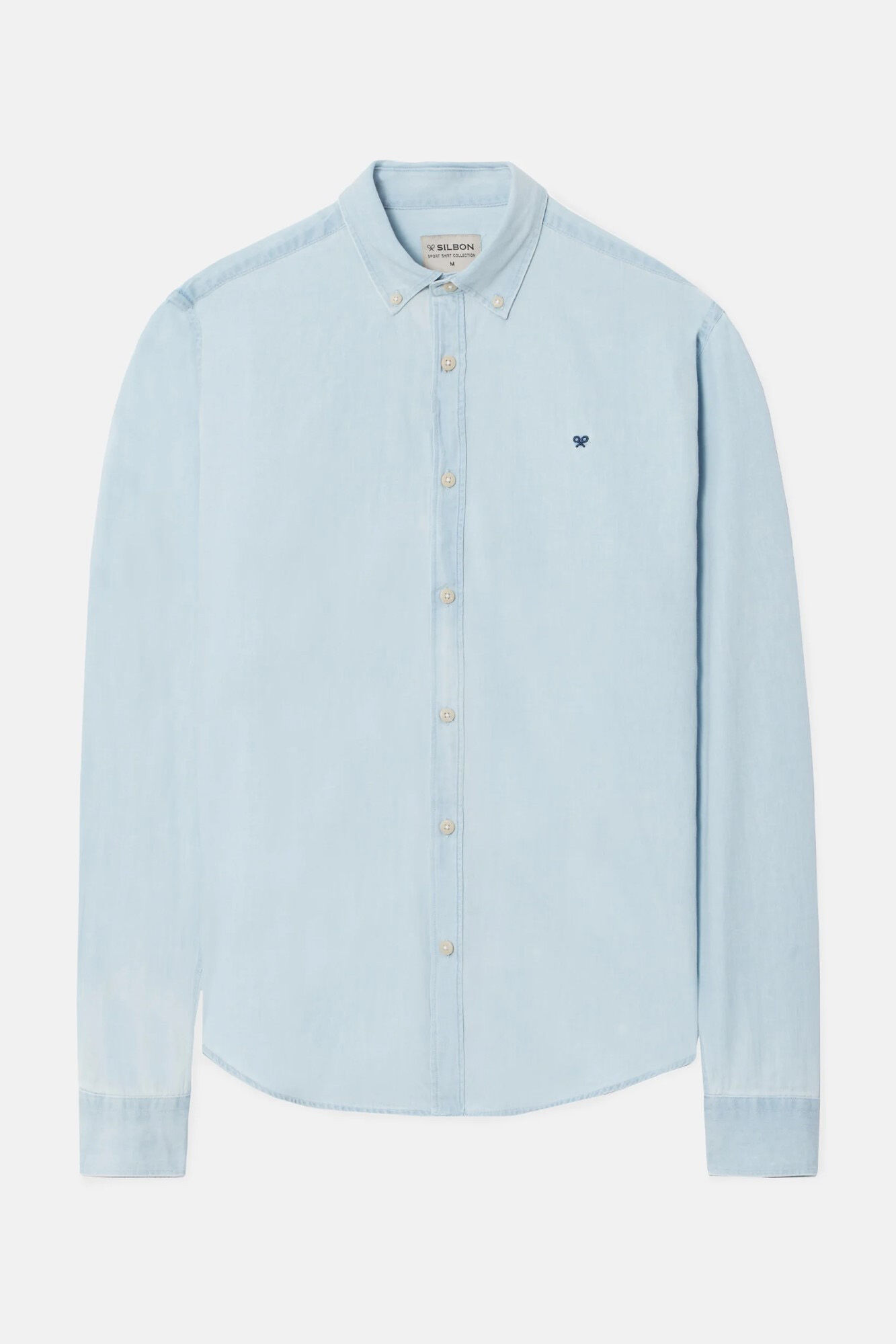 Silbon Camisa sport denim  Azul