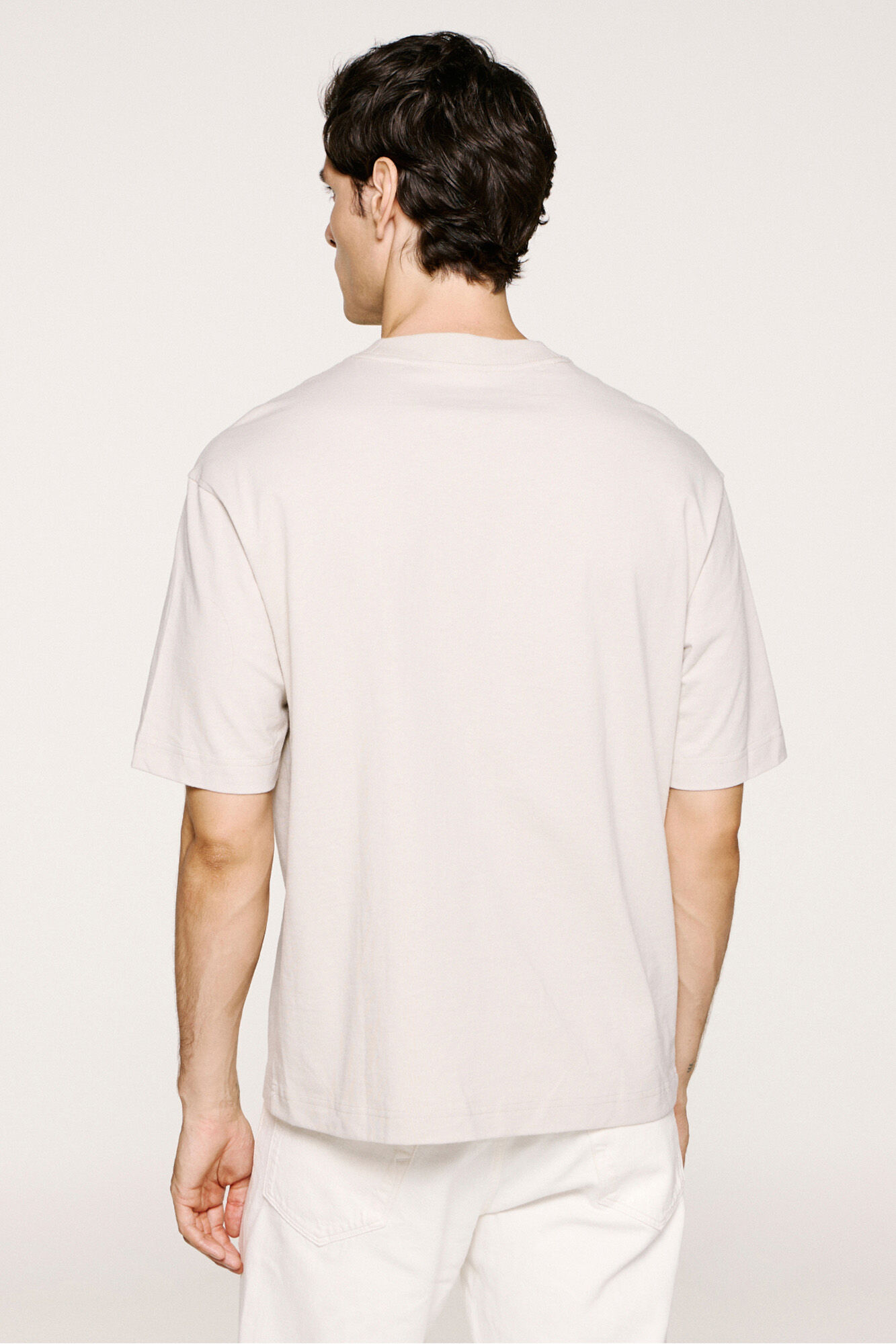 Selected Camiseta com logo de T-shirt de manga curta   Cinzento