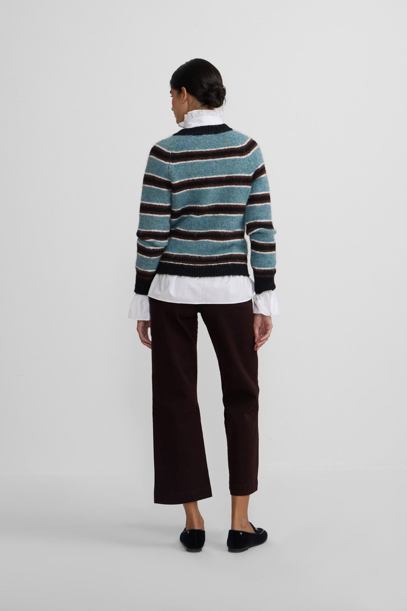 Silbon Camisola riscas com bot&otilde;es Multicolorido