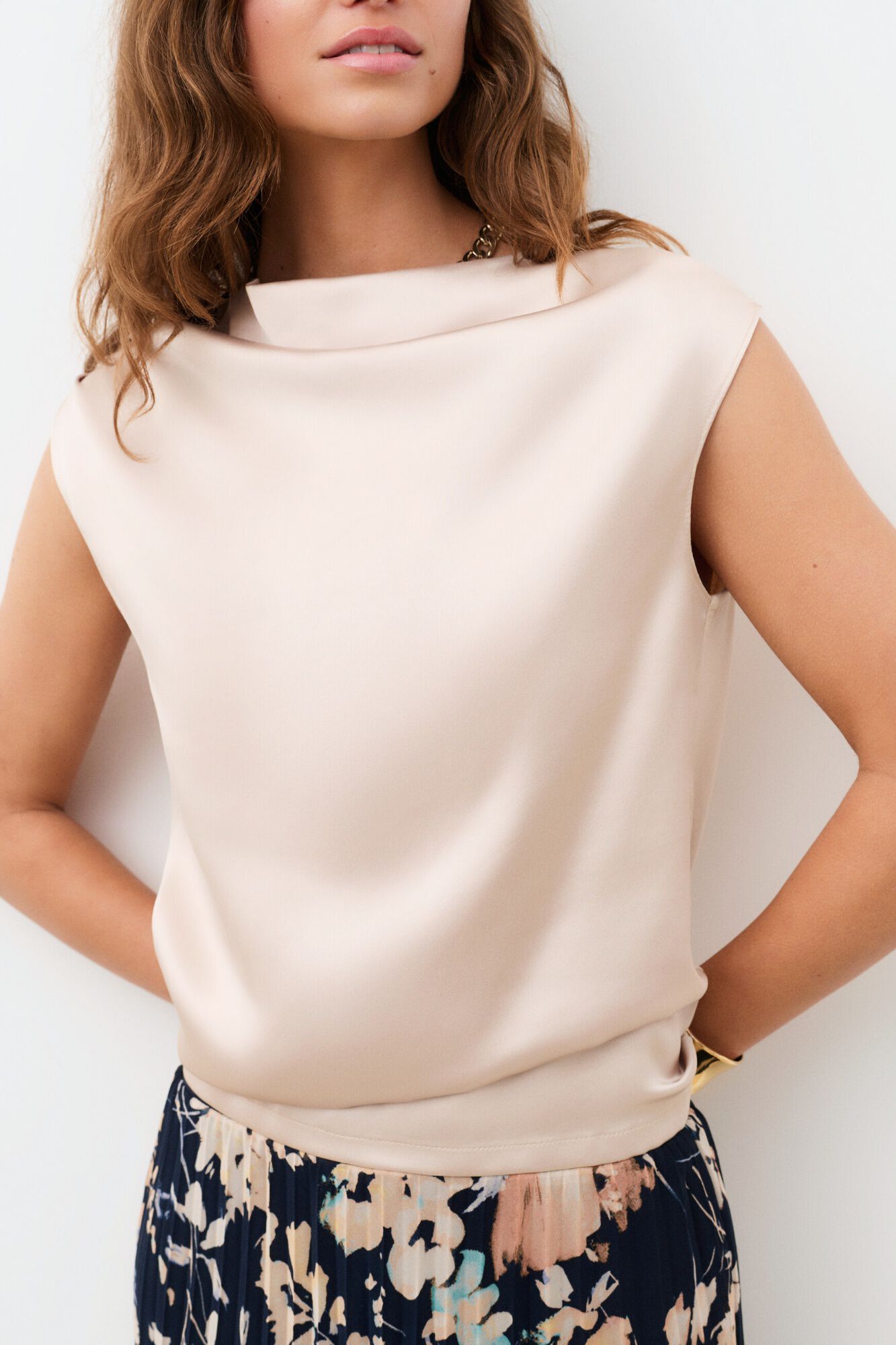 Caroll T-shirt sem mangas Tsatin Tostado