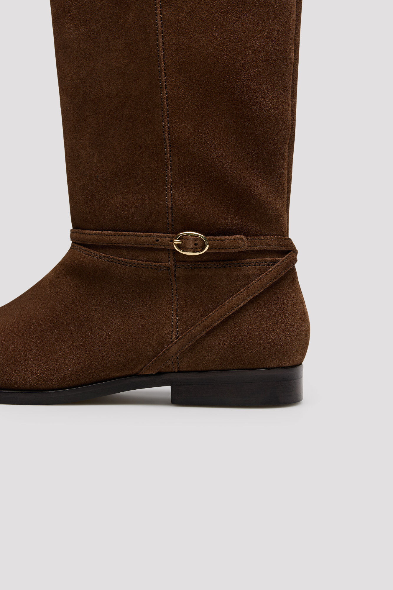 Cortefiel Leather buckle boot