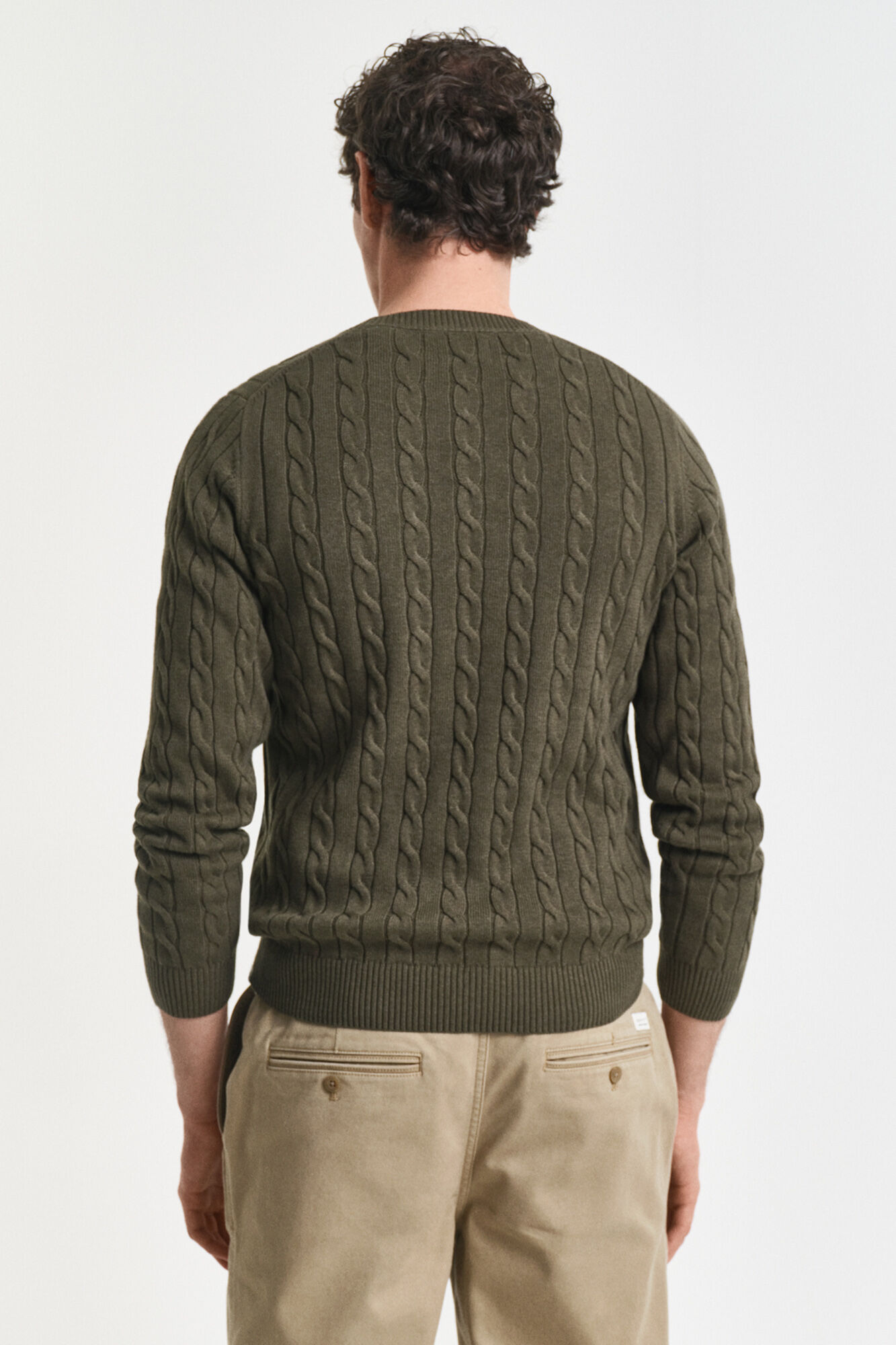 Gant Cotton cable c-neck Green