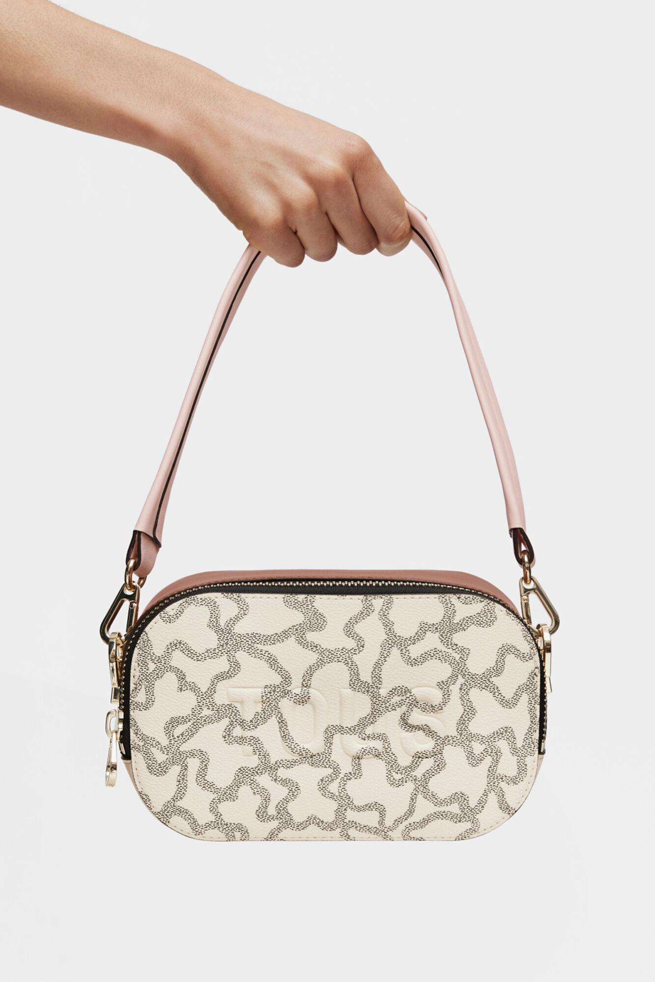 Tous Kaos Icon  reporter crossbody bag Beige