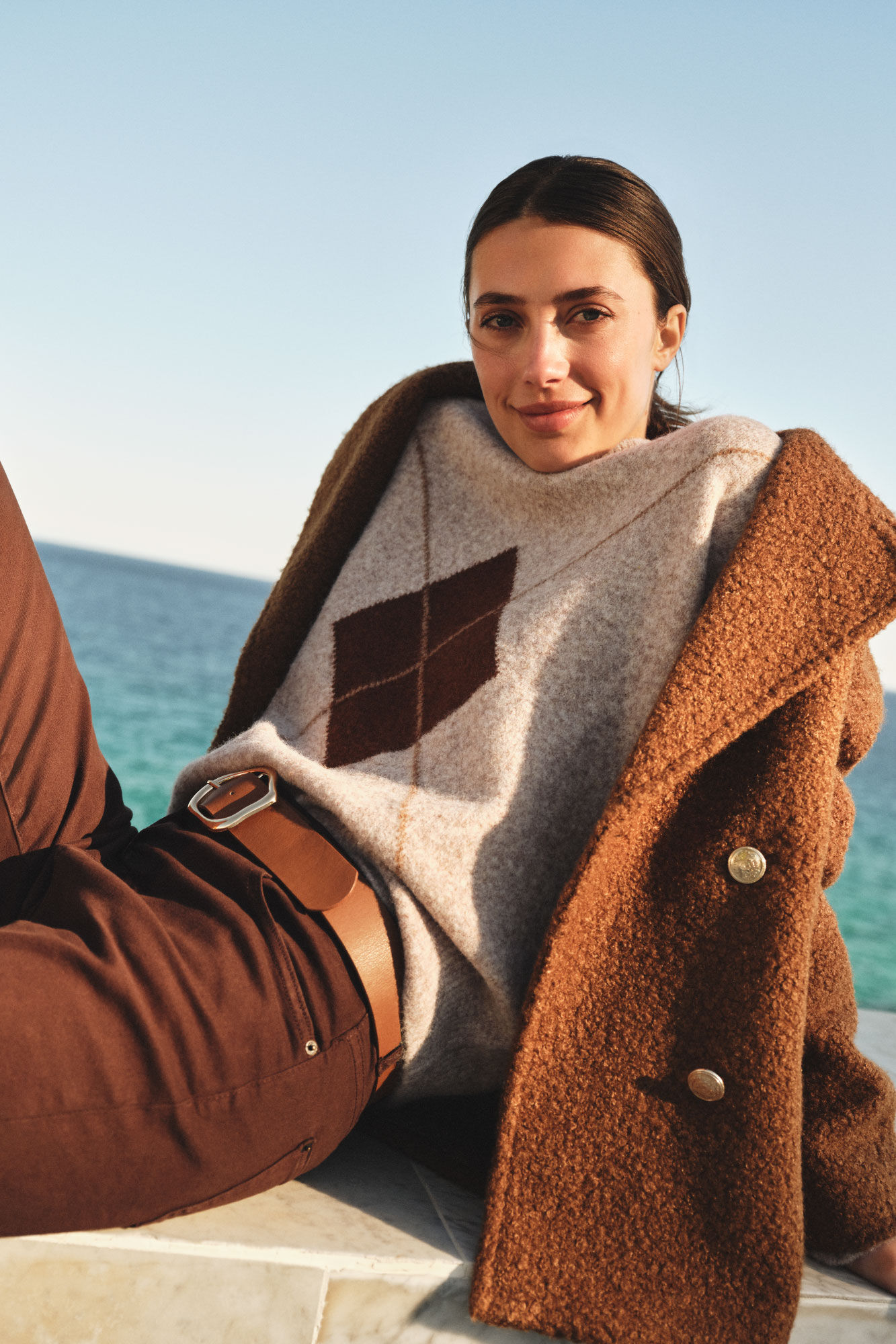 Cortefiel Su&eacute;ter de malha diamante