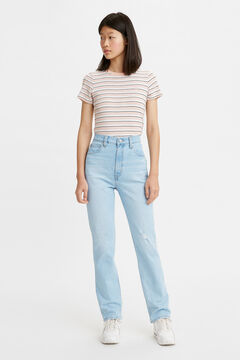 Cortefiel 70s High Slim Straight™ jeans Turquoise