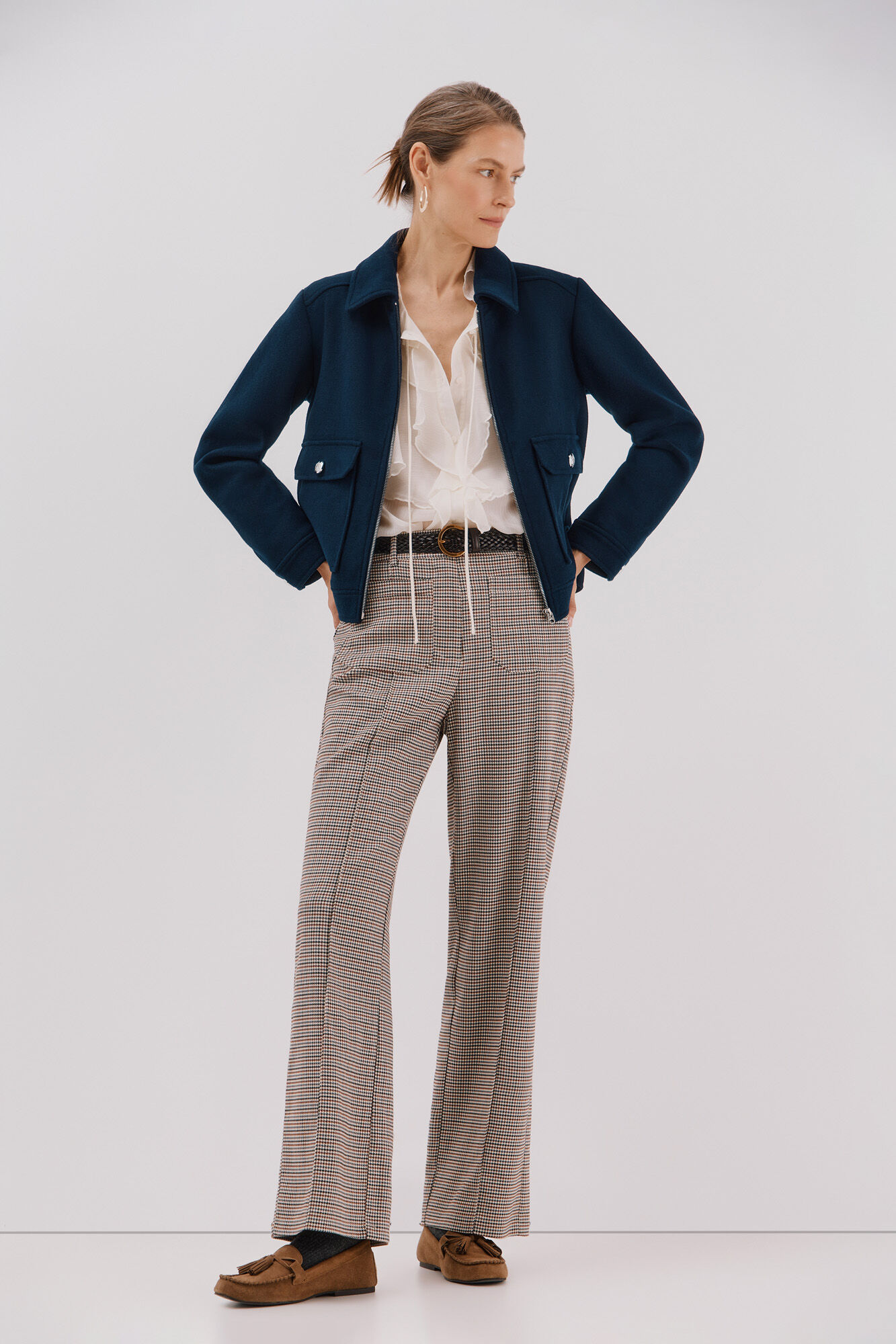 Cortefiel Casaco curto de l&atilde; Azul