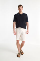 Selected Cal&ccedil;as chino curtas Branco