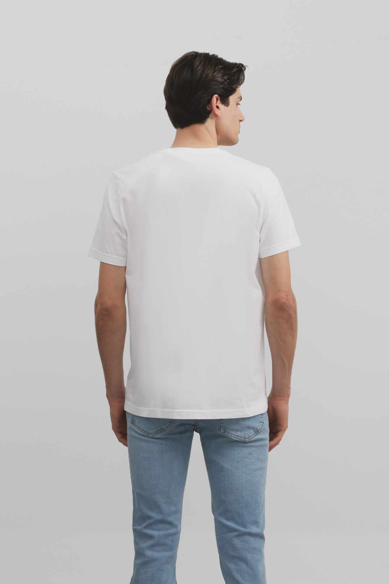 Silbon Camiseta raqueta bordada Blanco