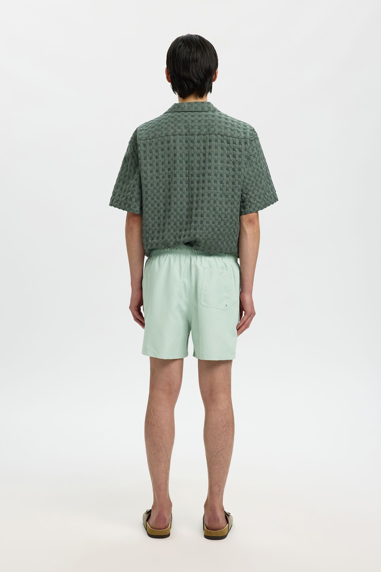 Selected Fato de banho liso Verde