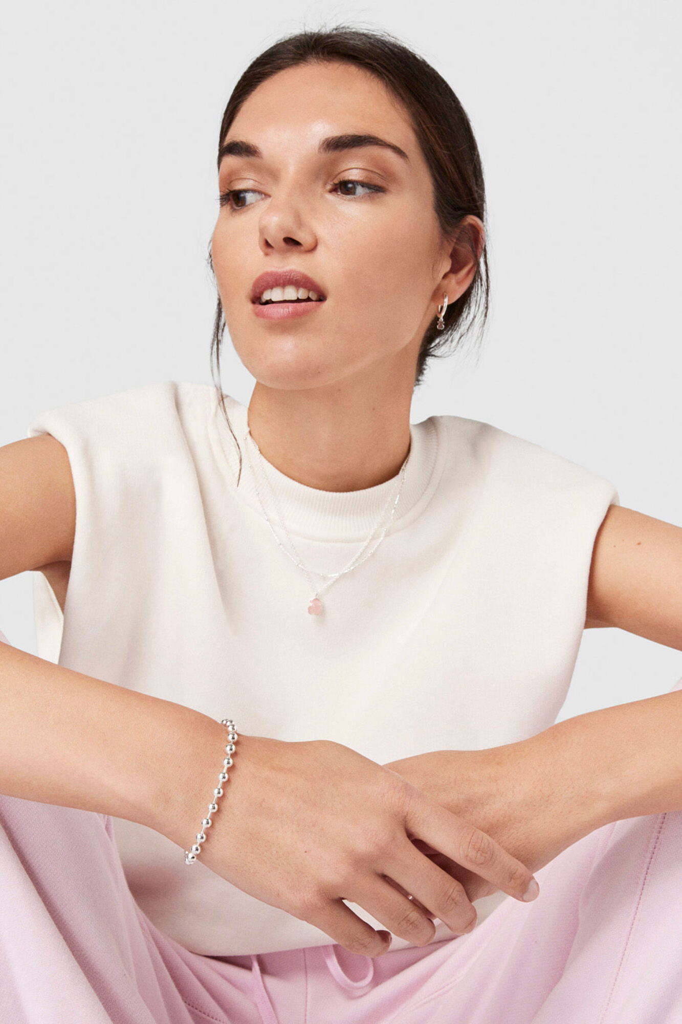 Tous Pulsera de bolas de plata Basics Gris