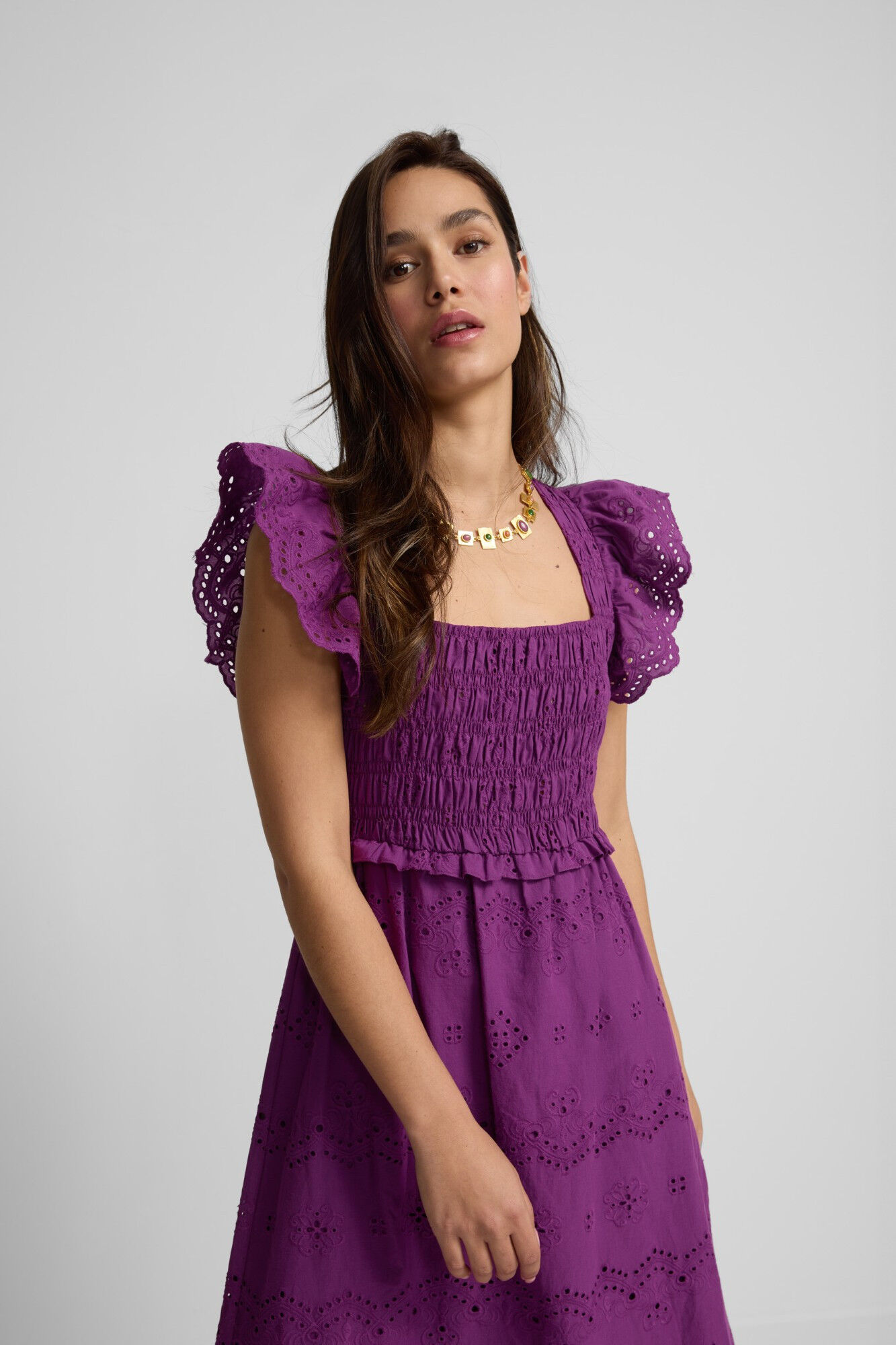 Silbon Vestido calados Morado