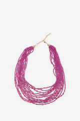 Cortefiel Colar curto de contas Roxo