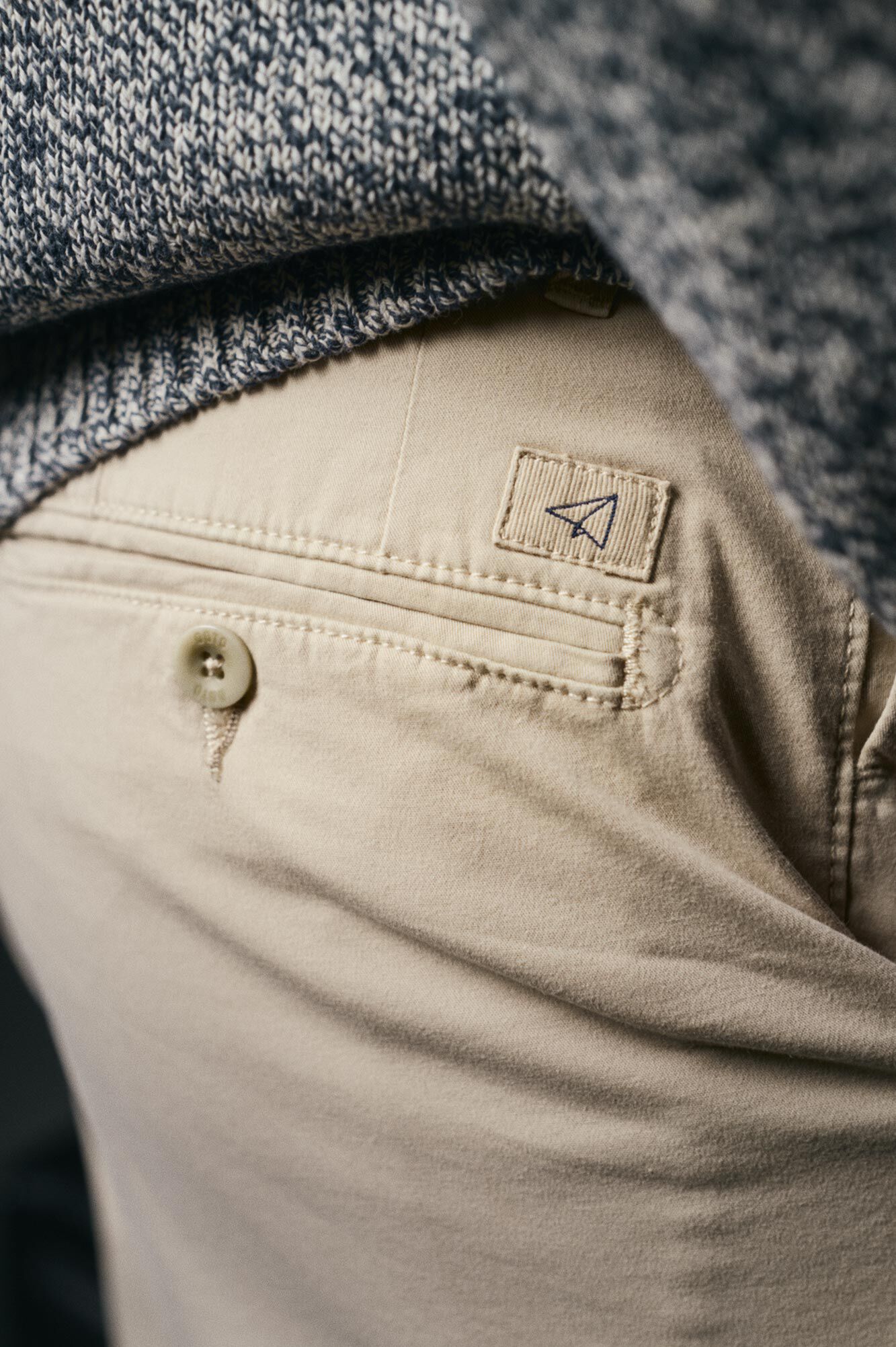 OOTO Cal&ccedil;as chino pin&ccedil;as Tostado