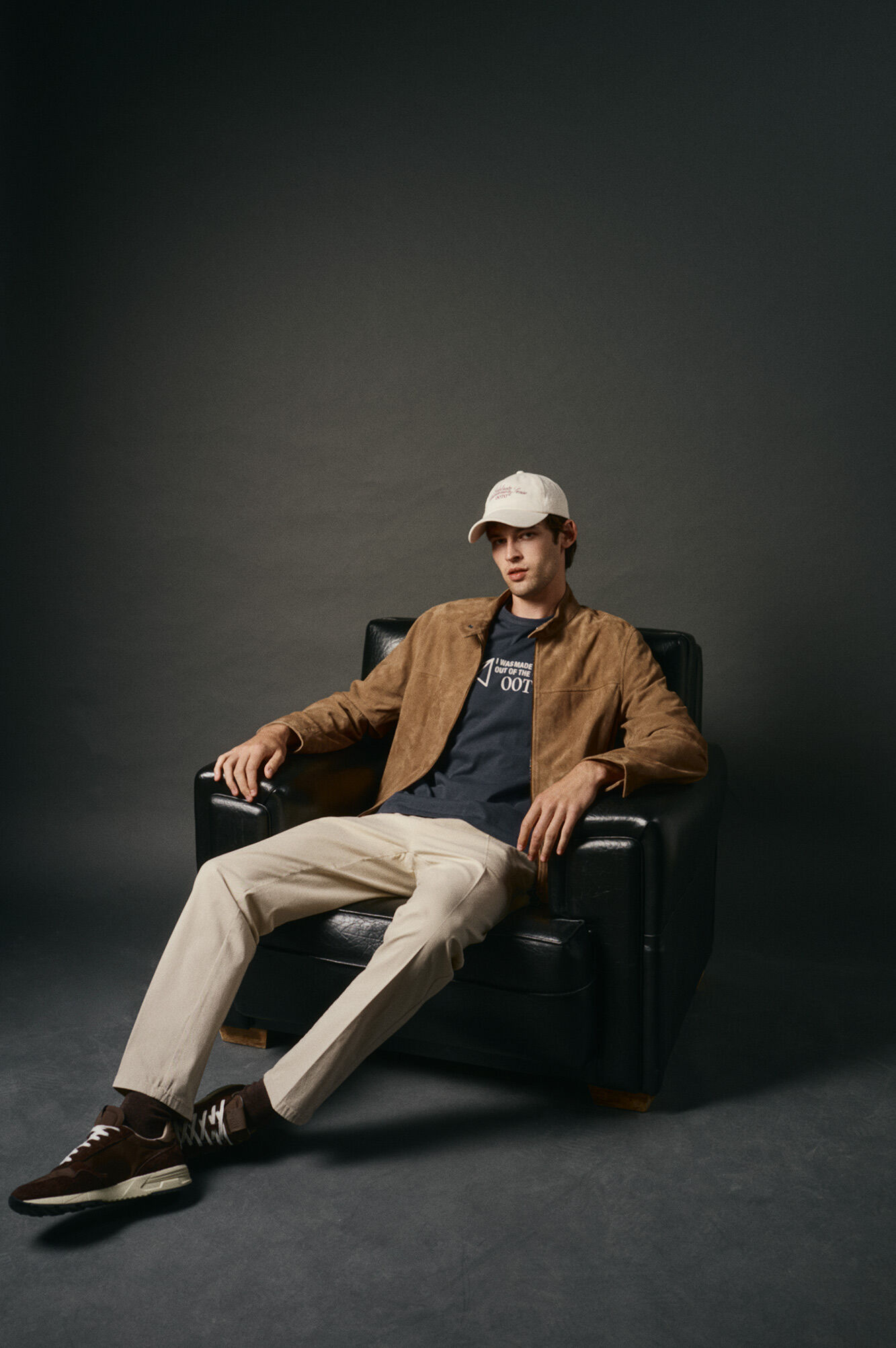 OOTO Camiseta gr&aacute;fica lavada Azul