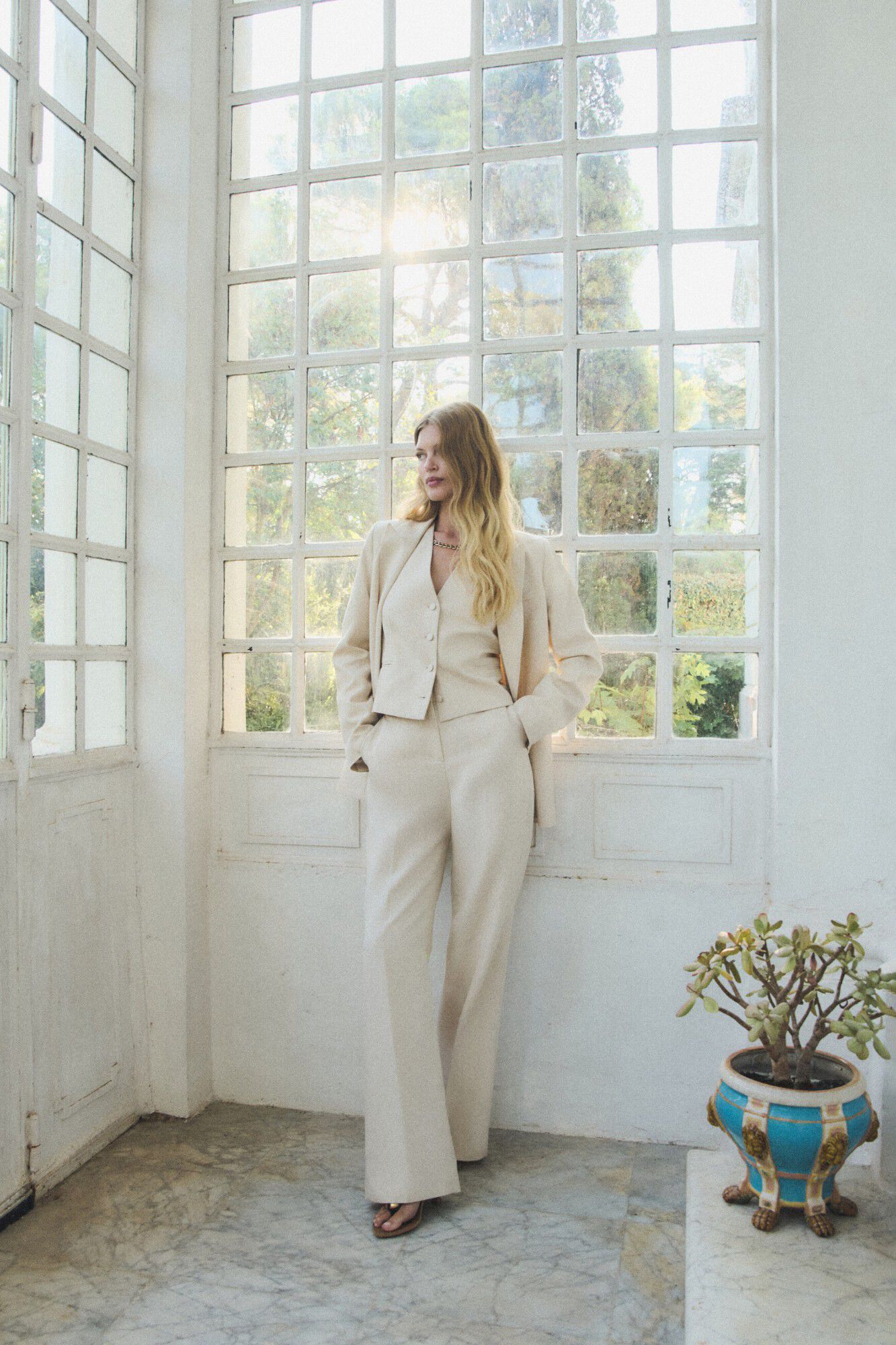 Caroll Cal&ccedil;a &agrave;s riscas Podium Tostado