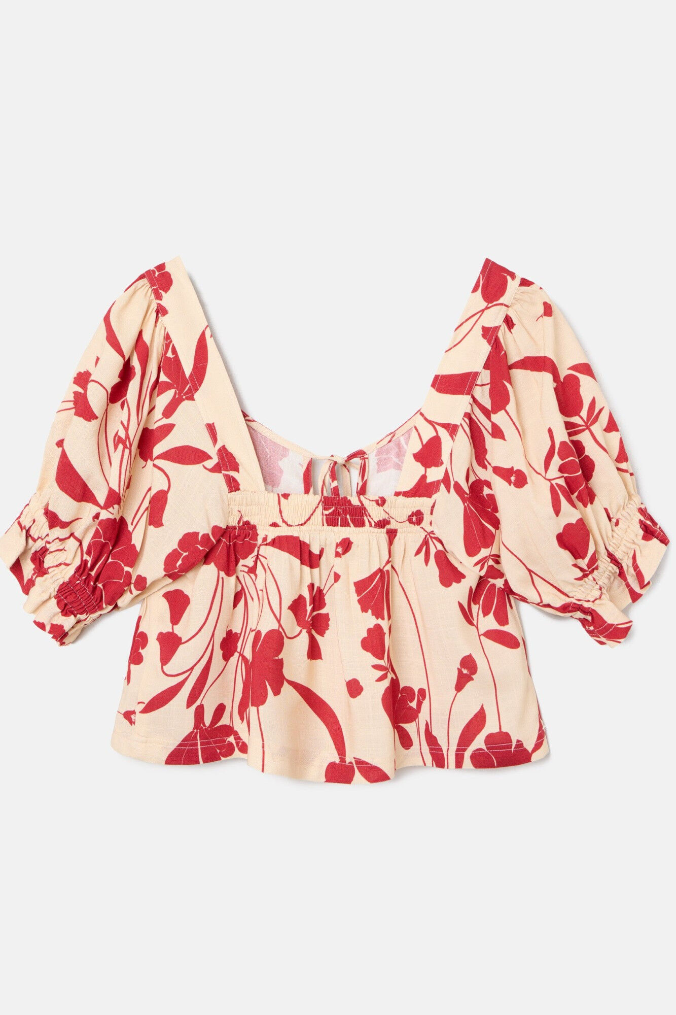 Silbon Blusa franzida  Vermelho