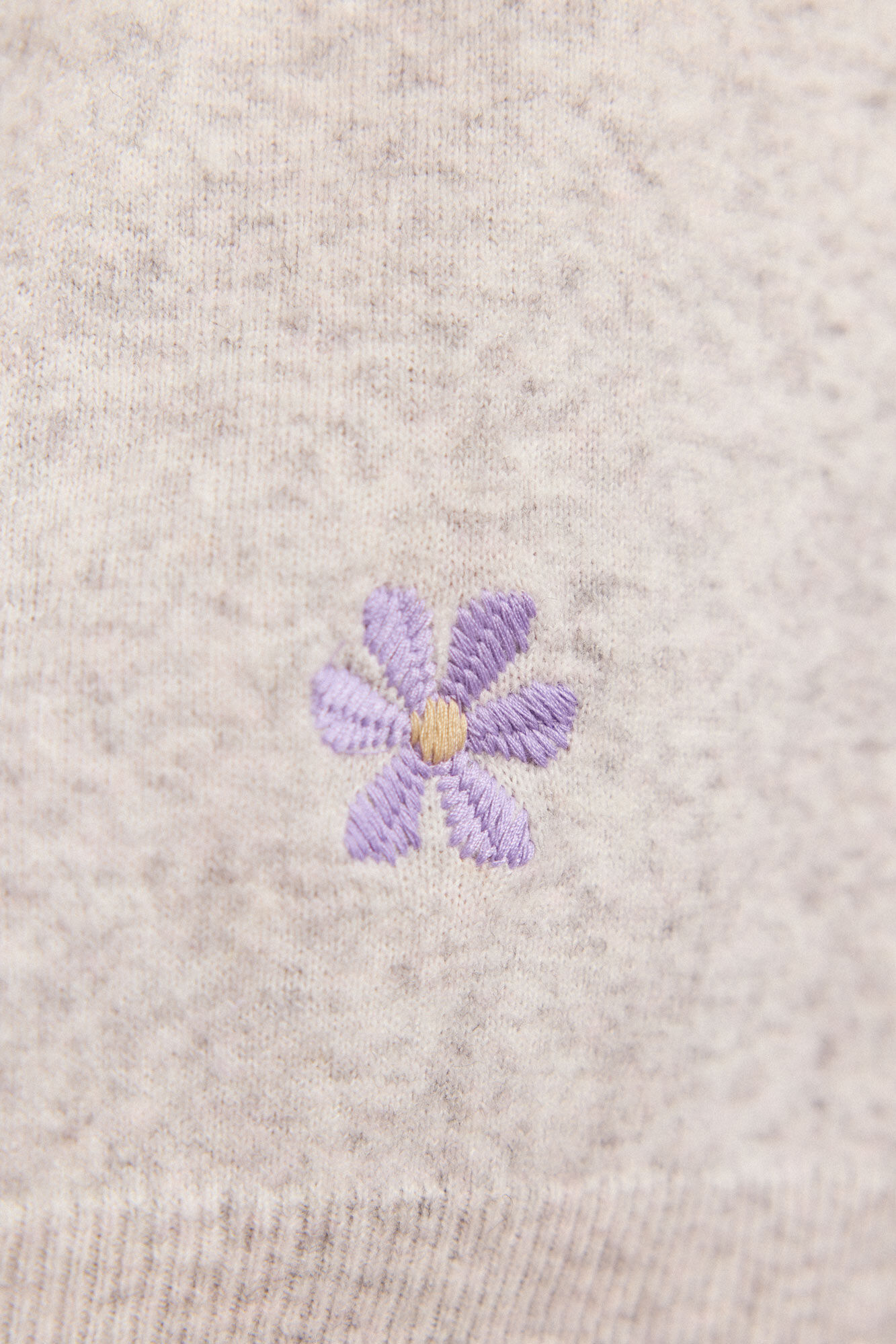 Slowlove Jersey bordado Cinzento