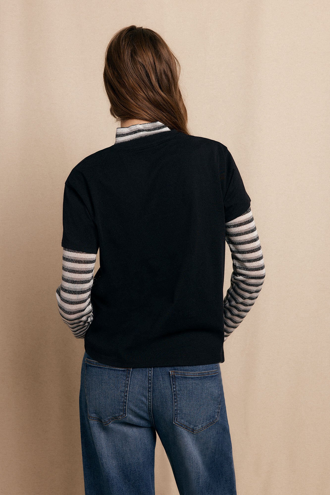 Slowlove Camiseta tachas Negro