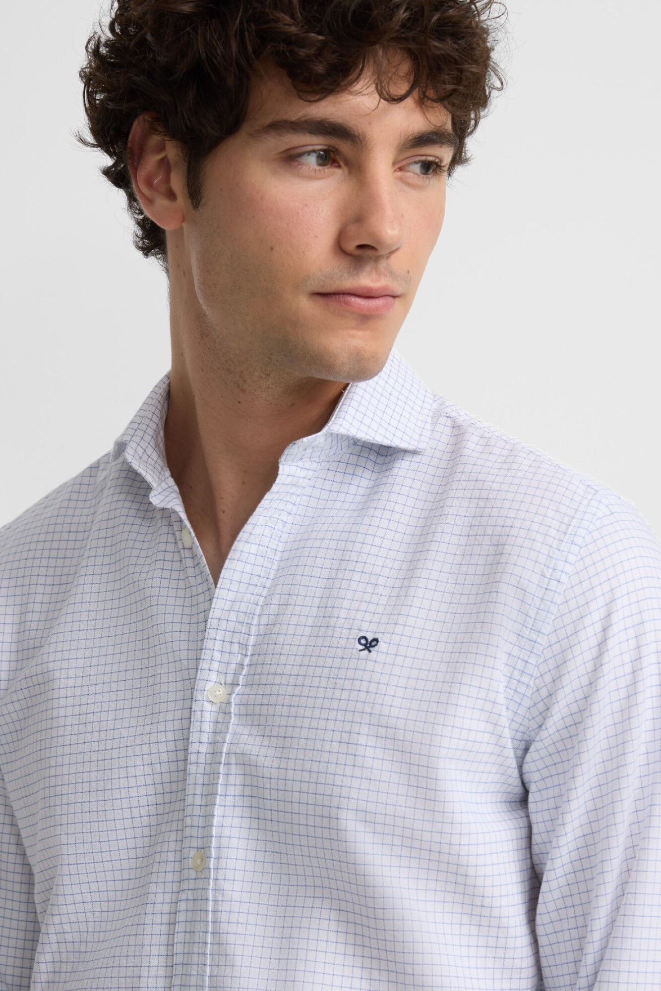 Silbon Camisa esportiva oxford xadrez m&eacute;dia