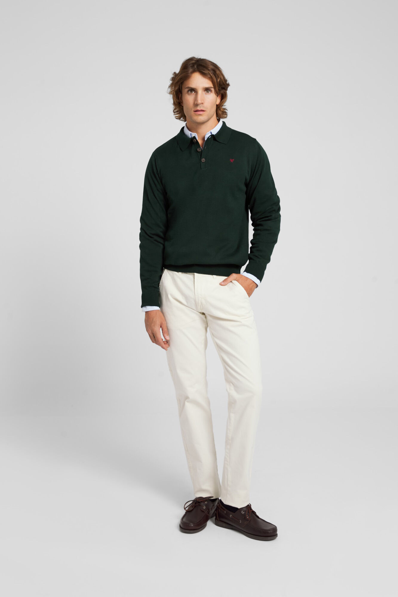 Silbon Silbon green polo jumper Green