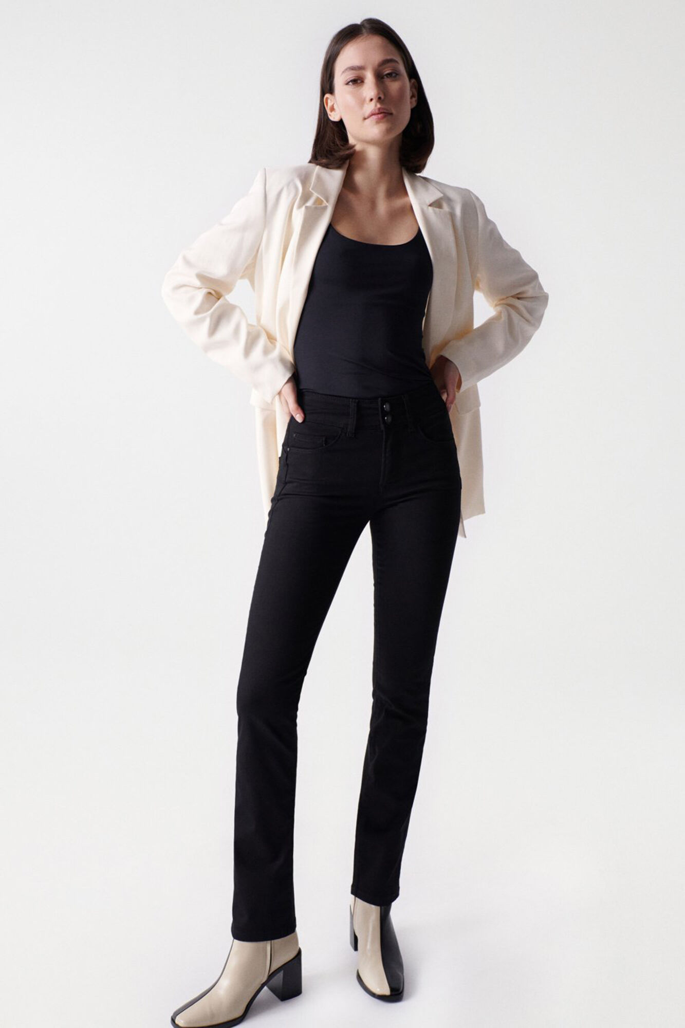 Salsa Jeans Cal&ccedil;a jeans skinny com push-in secreto Preto