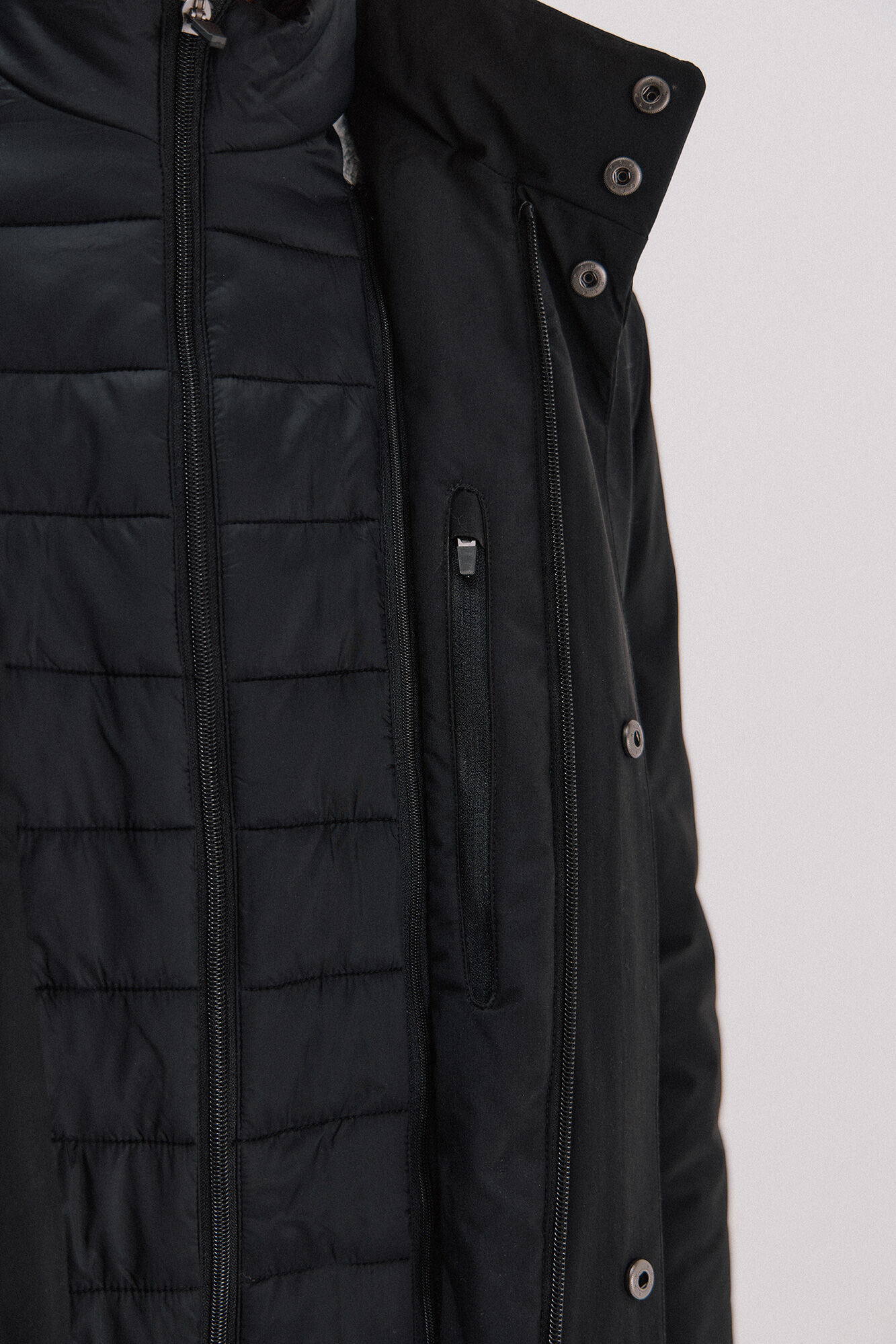 Cortefiel Technical parka with removable lining Black
