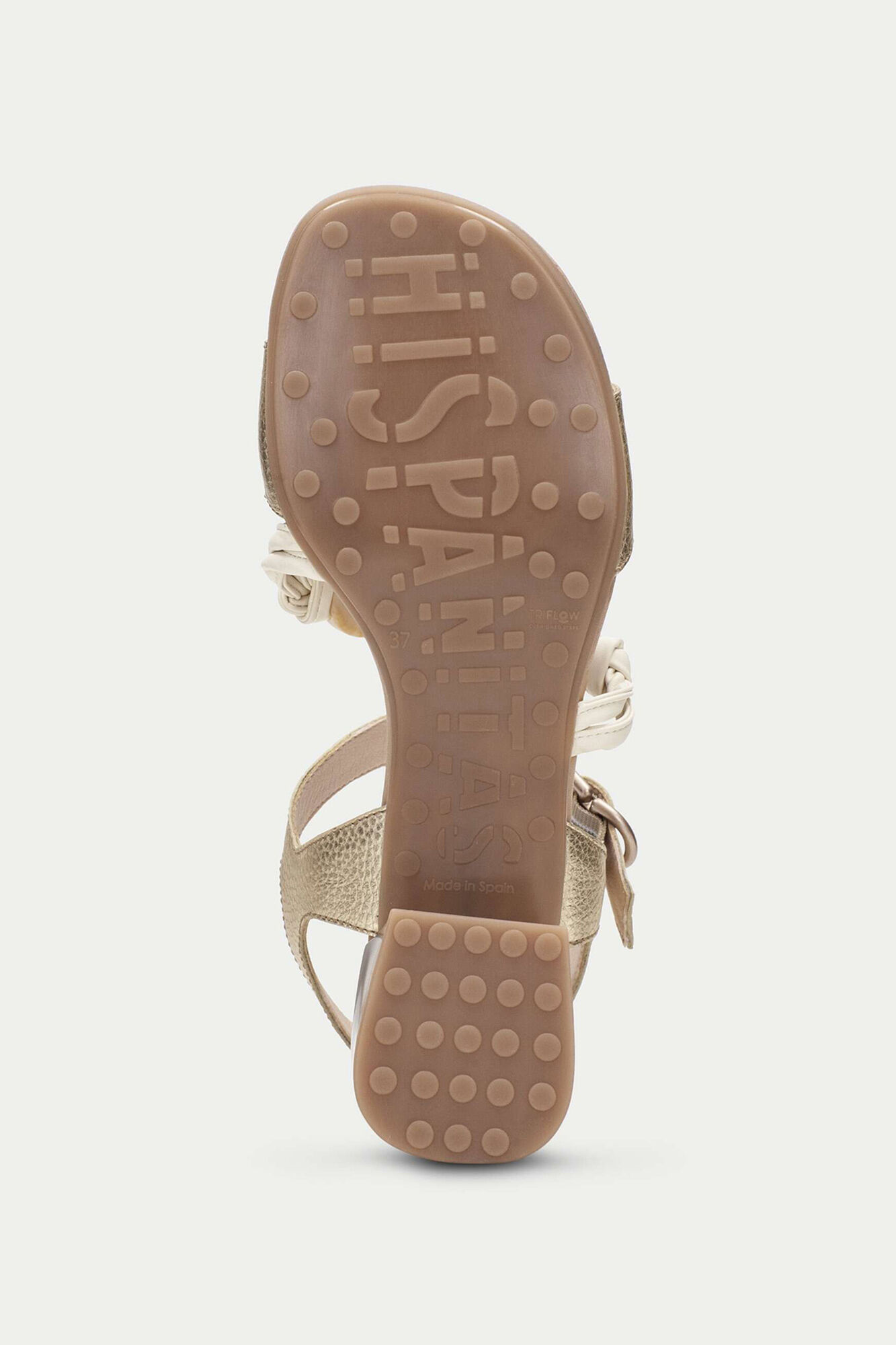 Hispanitas Sand&aacute;lia com adorno de pedras Dourado