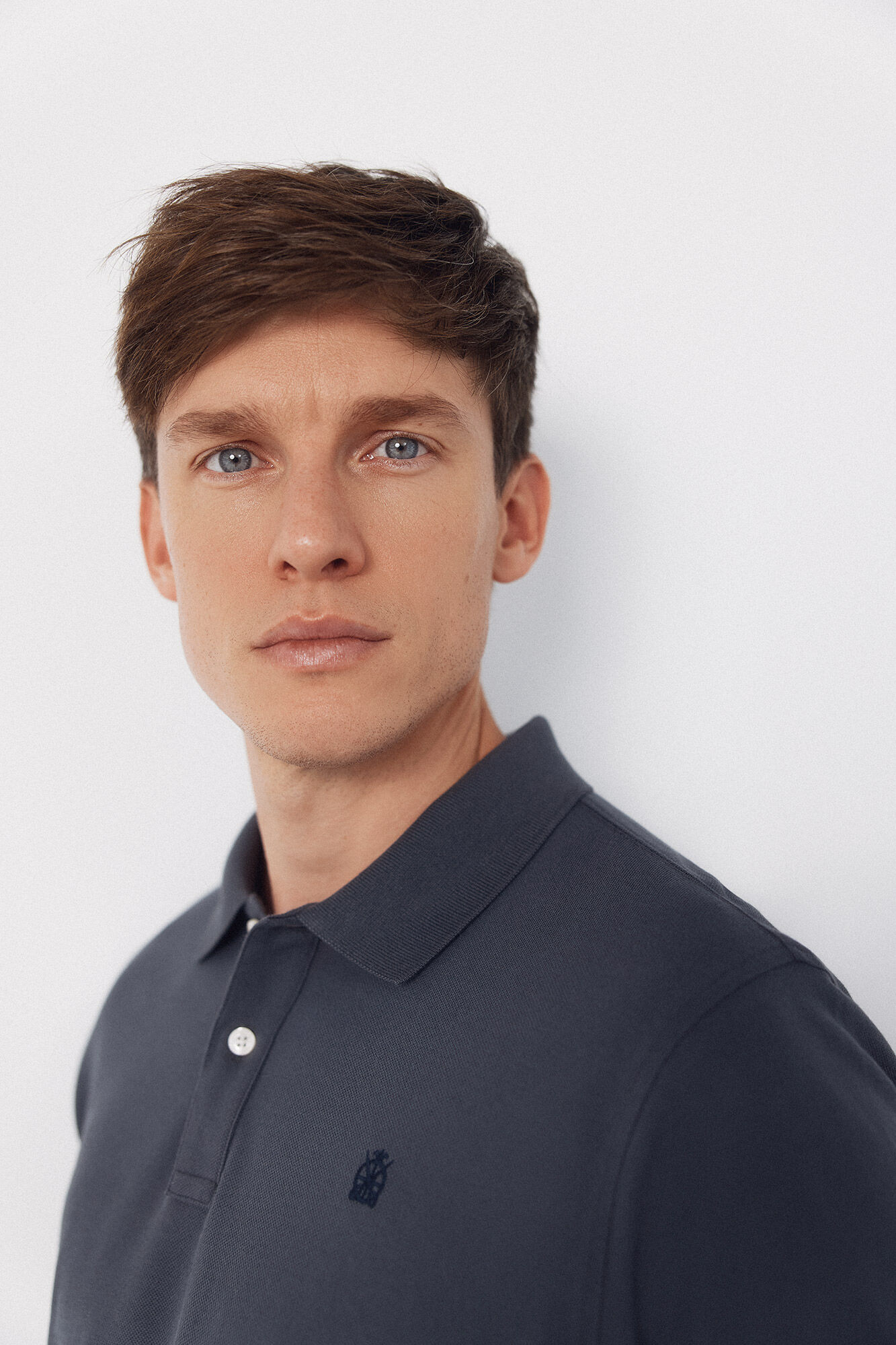 Cortefiel Polo b&aacute;sico piqu&eacute; Gris