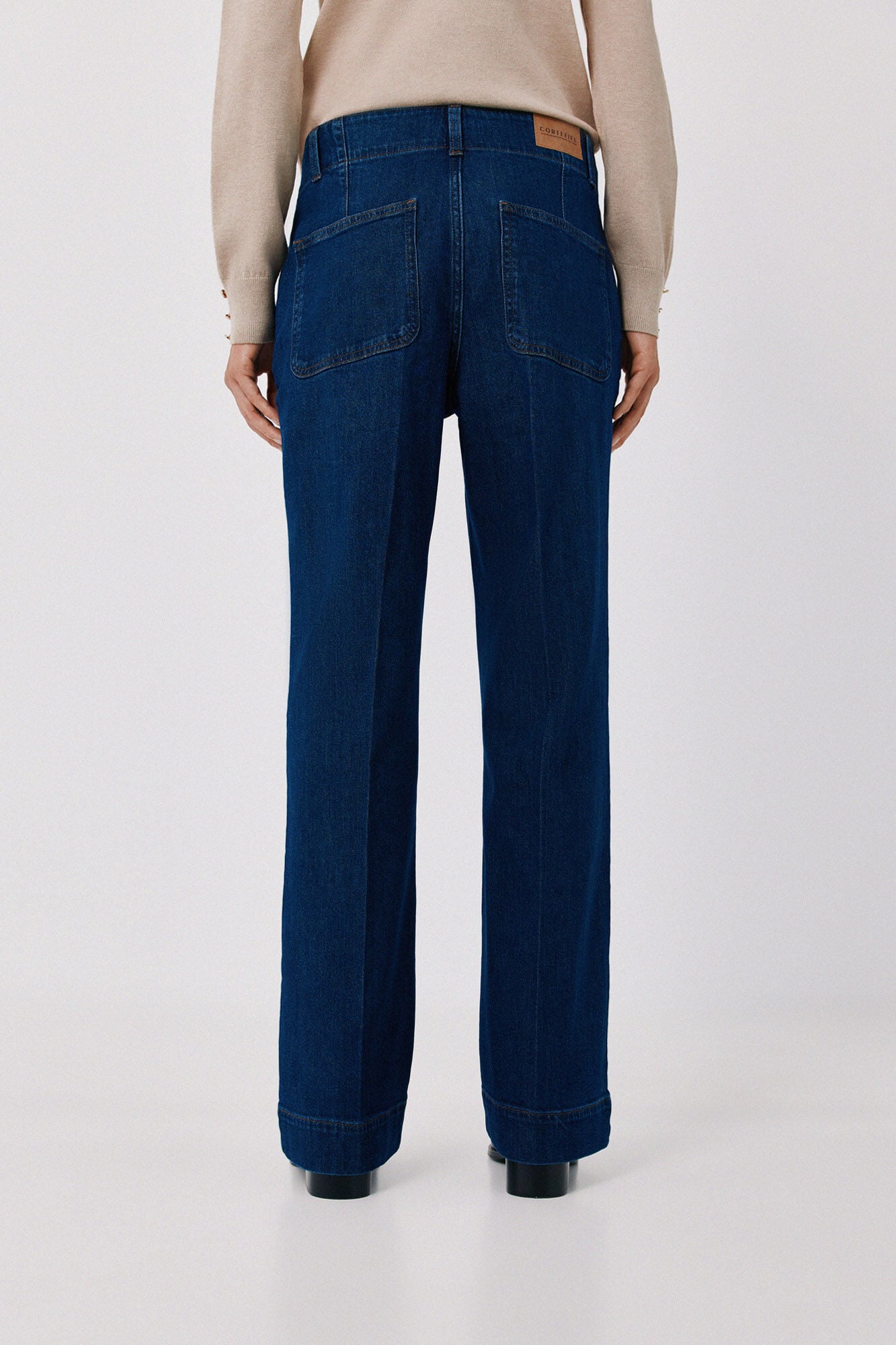 Cortefiel Straight formal jeans Blue
