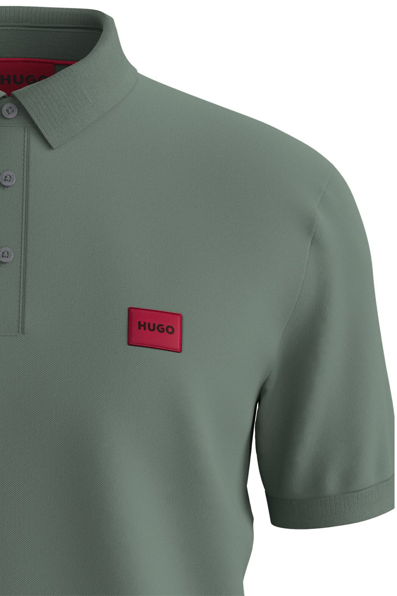 HUGO Polo de manga curta Verde
