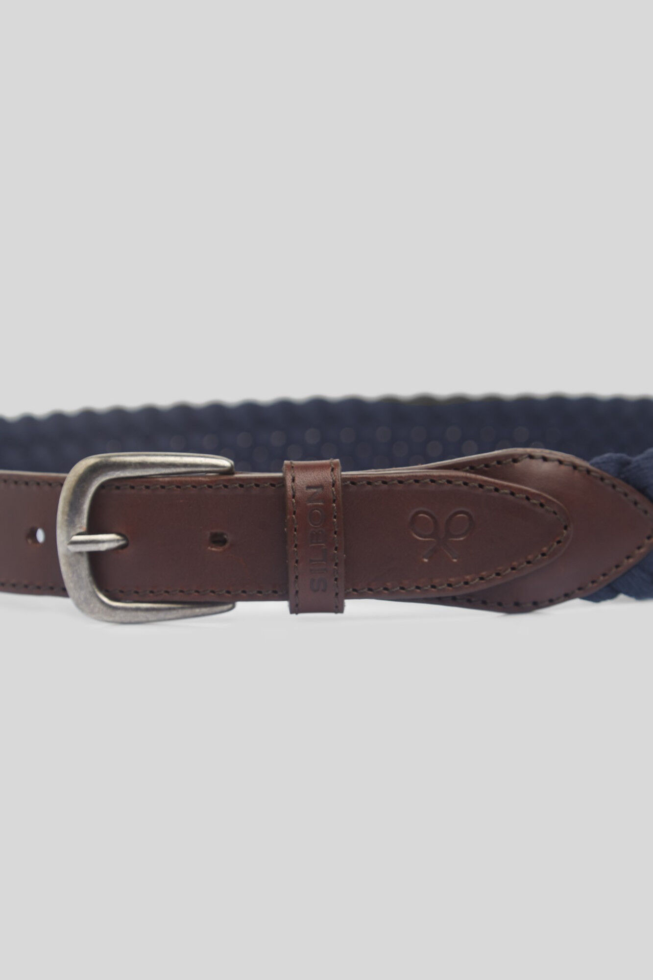 Silbon Cintur&oacute;n trenzado Azul marino