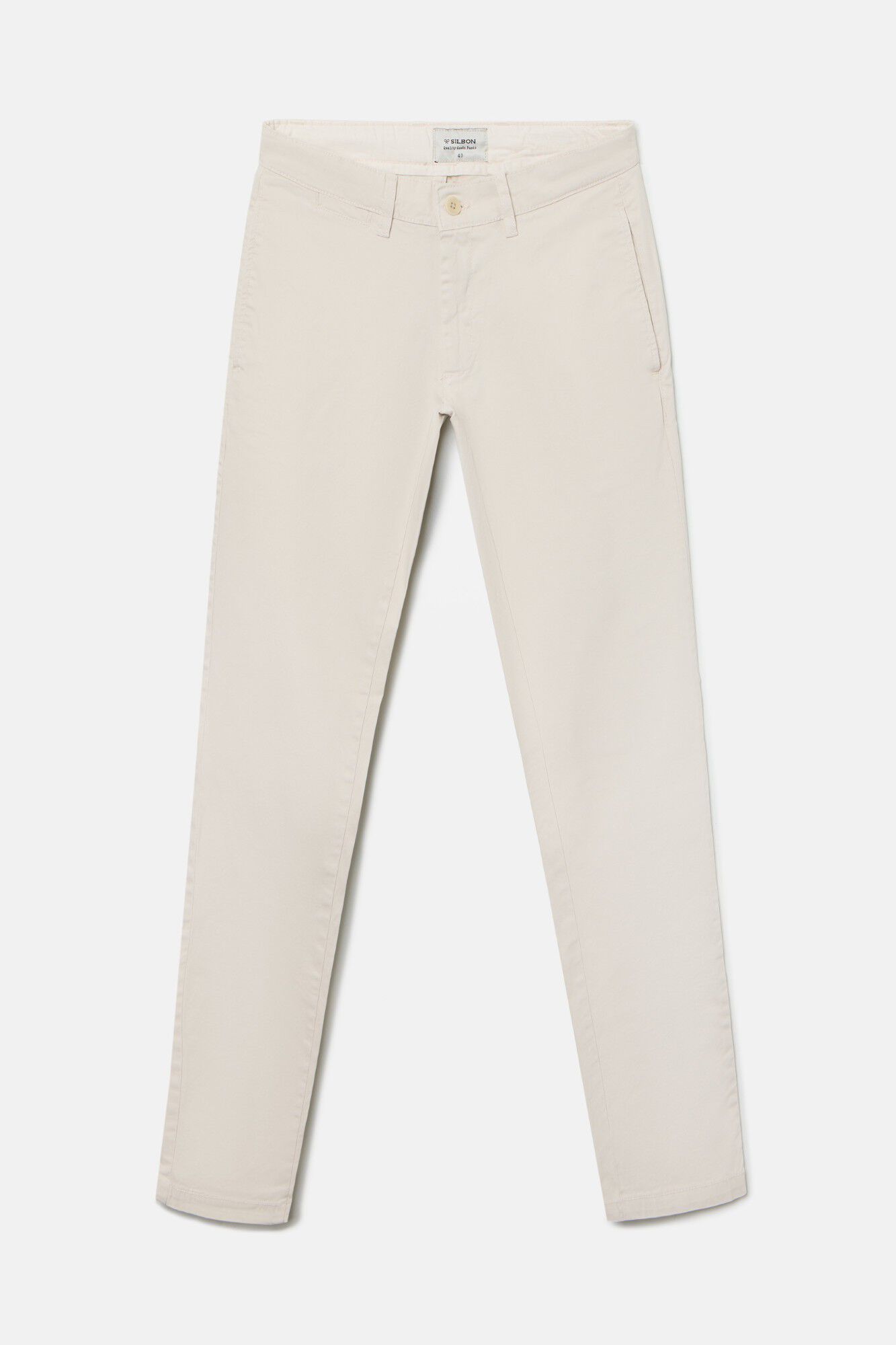 Silbon Cal&ccedil;as esportivas cal&ccedil;as chino Ecru