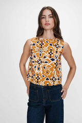 Grace & Mila Top sem mangas Venise Dourado