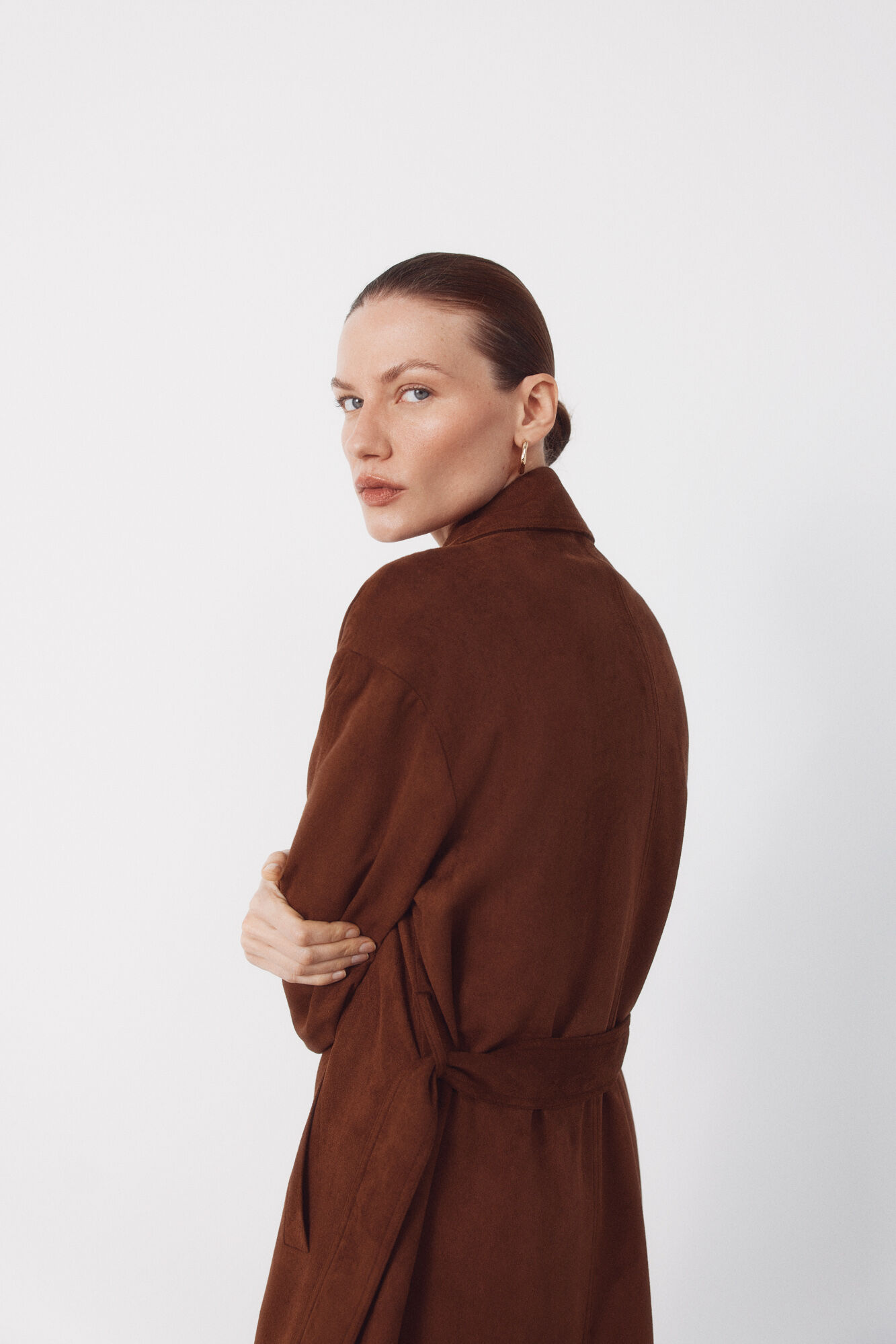 Cortefiel Gabardina larga efecto ante Marr&oacute;n