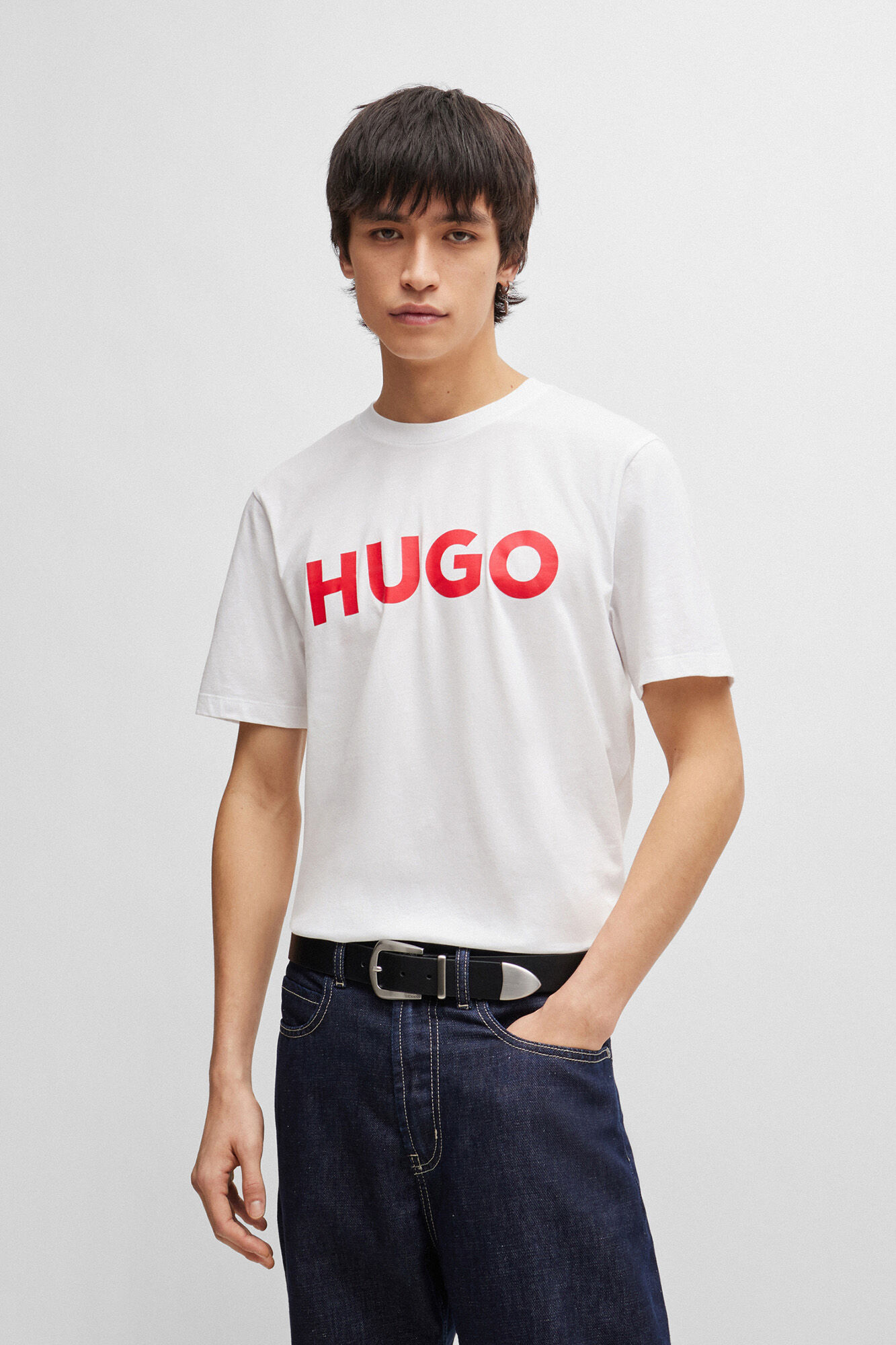 HUGO T-shirt de manga curta Branco