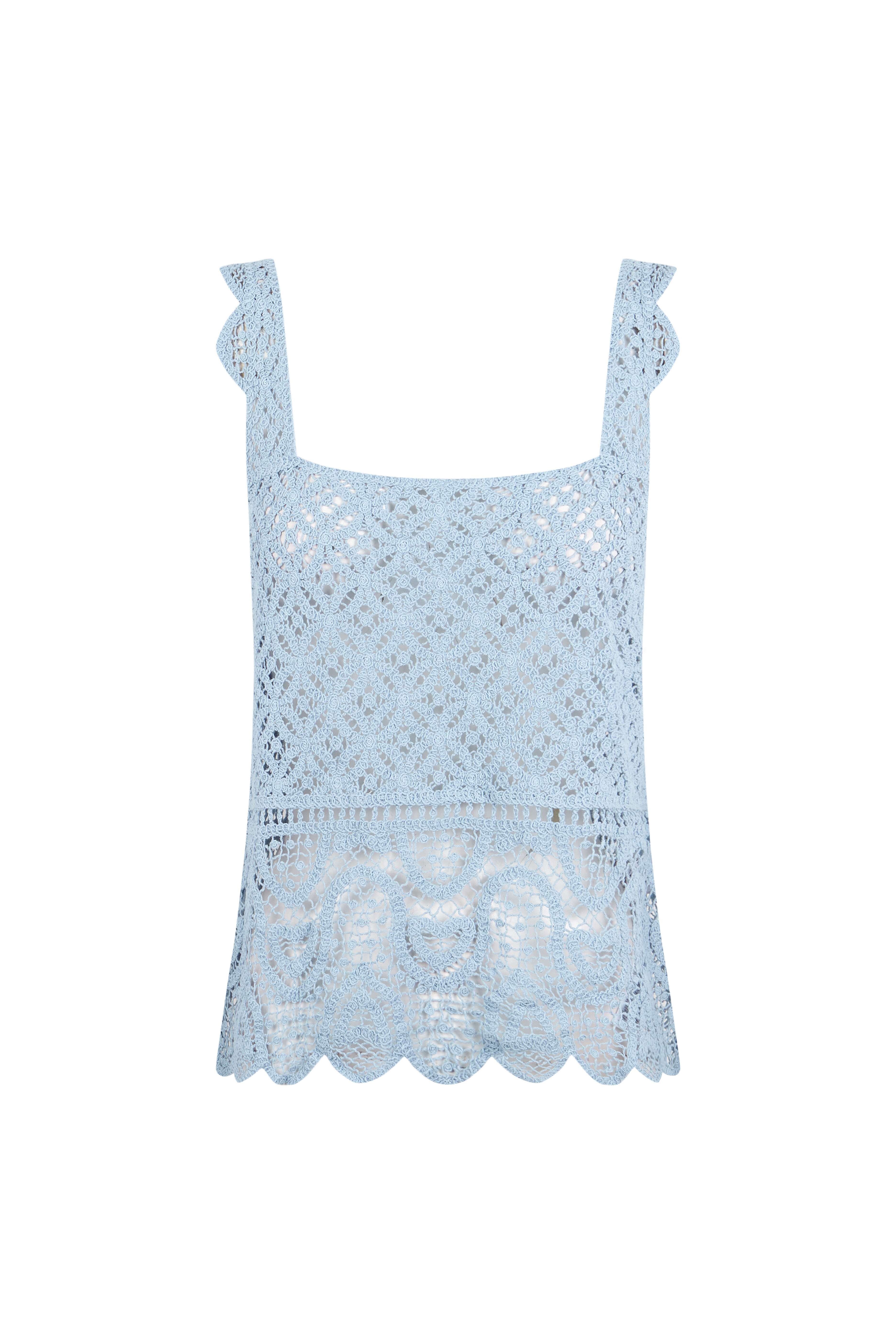 Slowlove Top crochet tirantes Blue