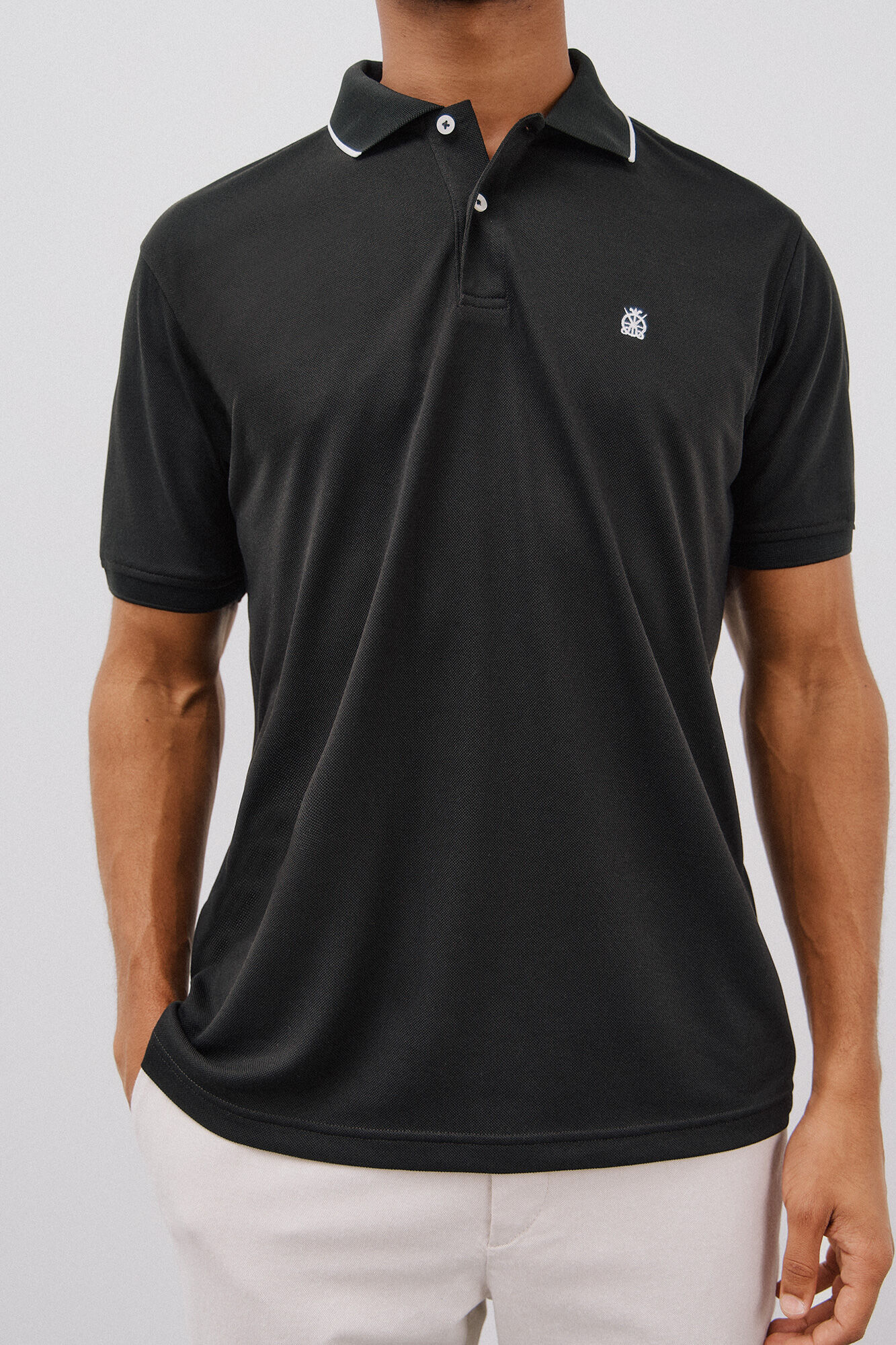Cortefiel Coolmax&reg; polo  Black