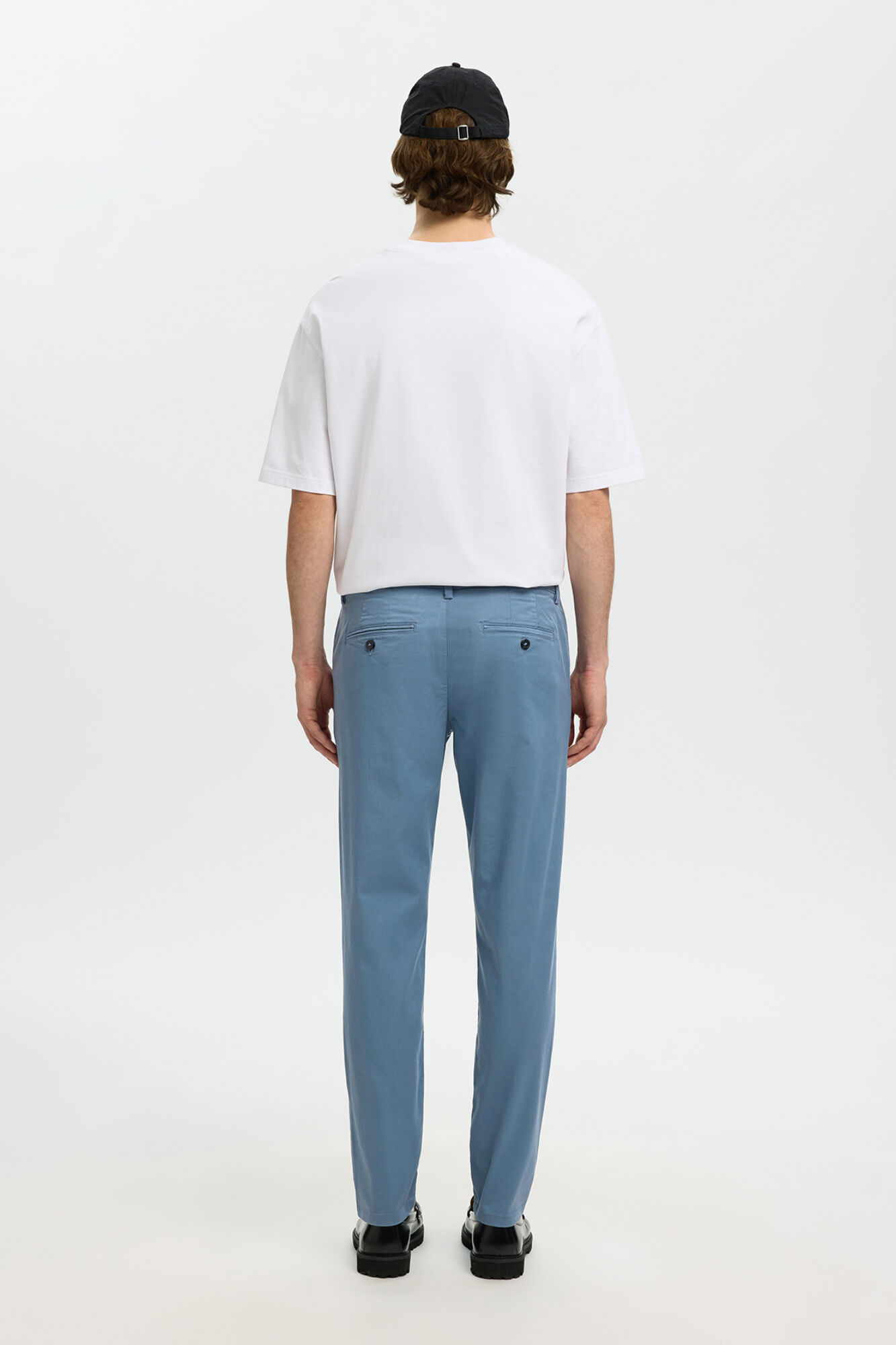 Selected Cal&ccedil;as chino para homem slim fit Cinzento