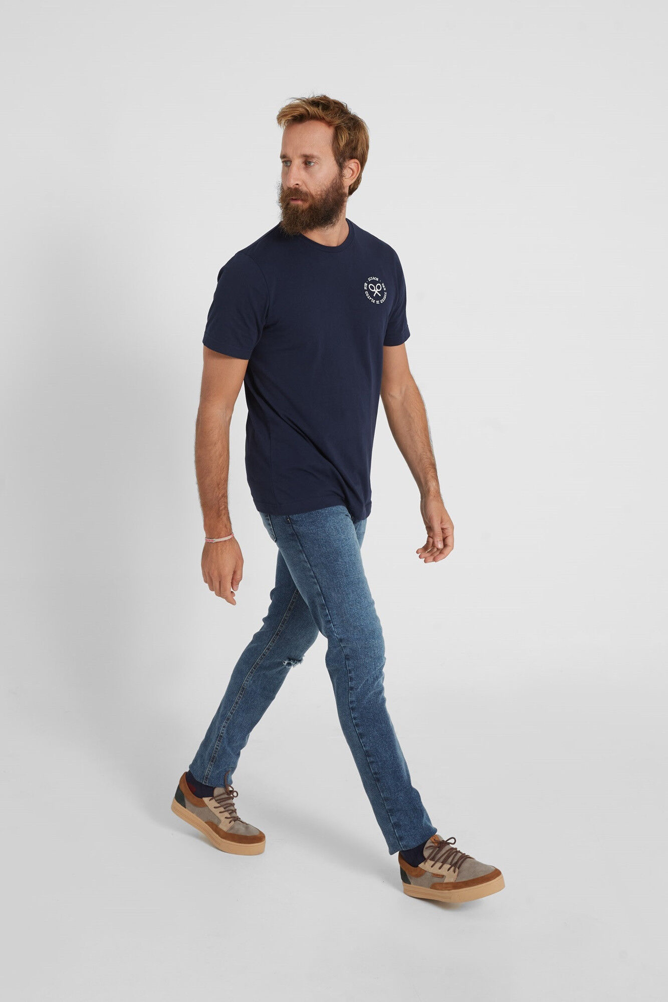 Silbon Navy blue Oxygen rackets T-shirt Navy