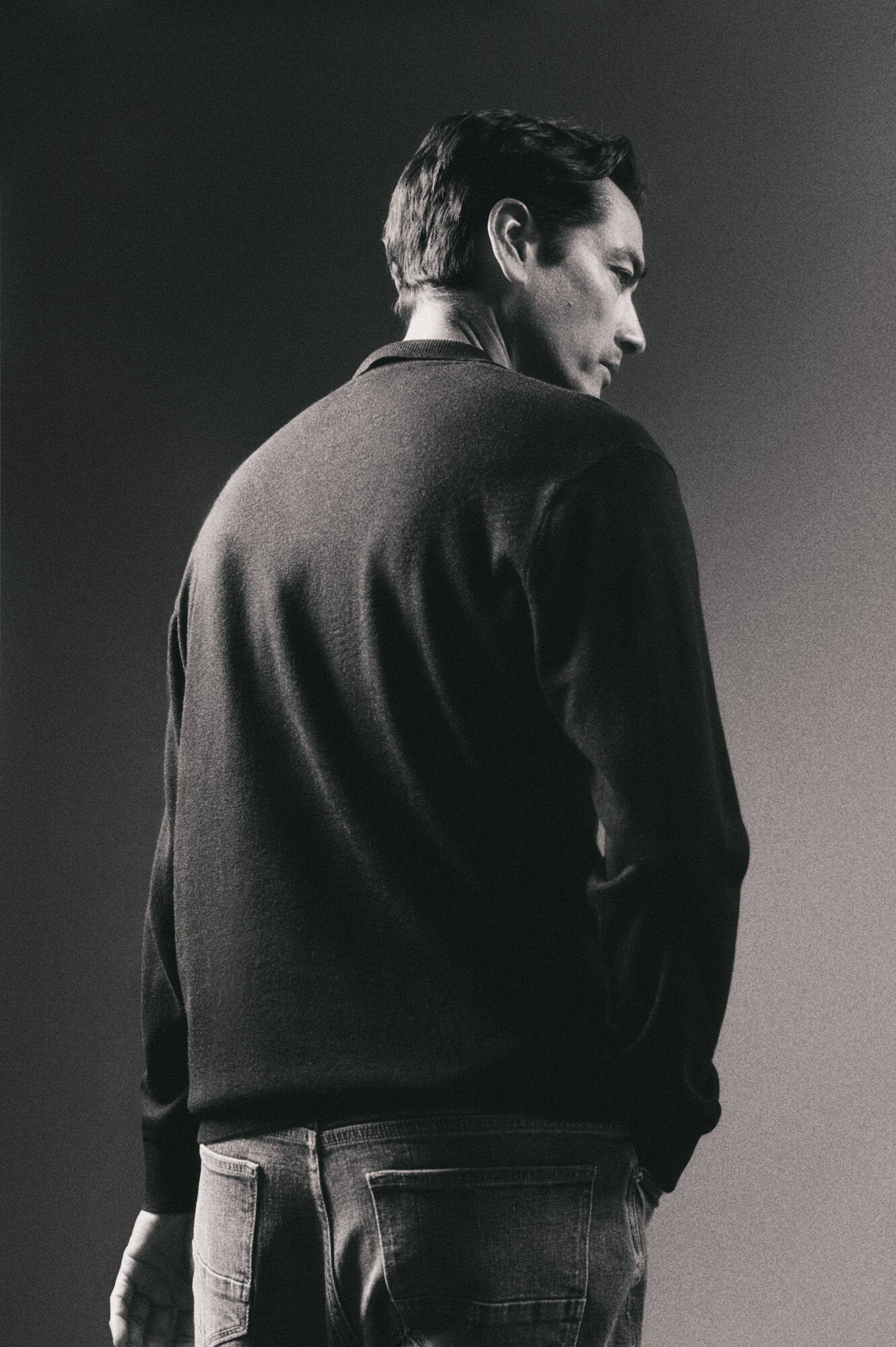 OOTO Su&eacute;ter de gola polo de algod&atilde;o Azul