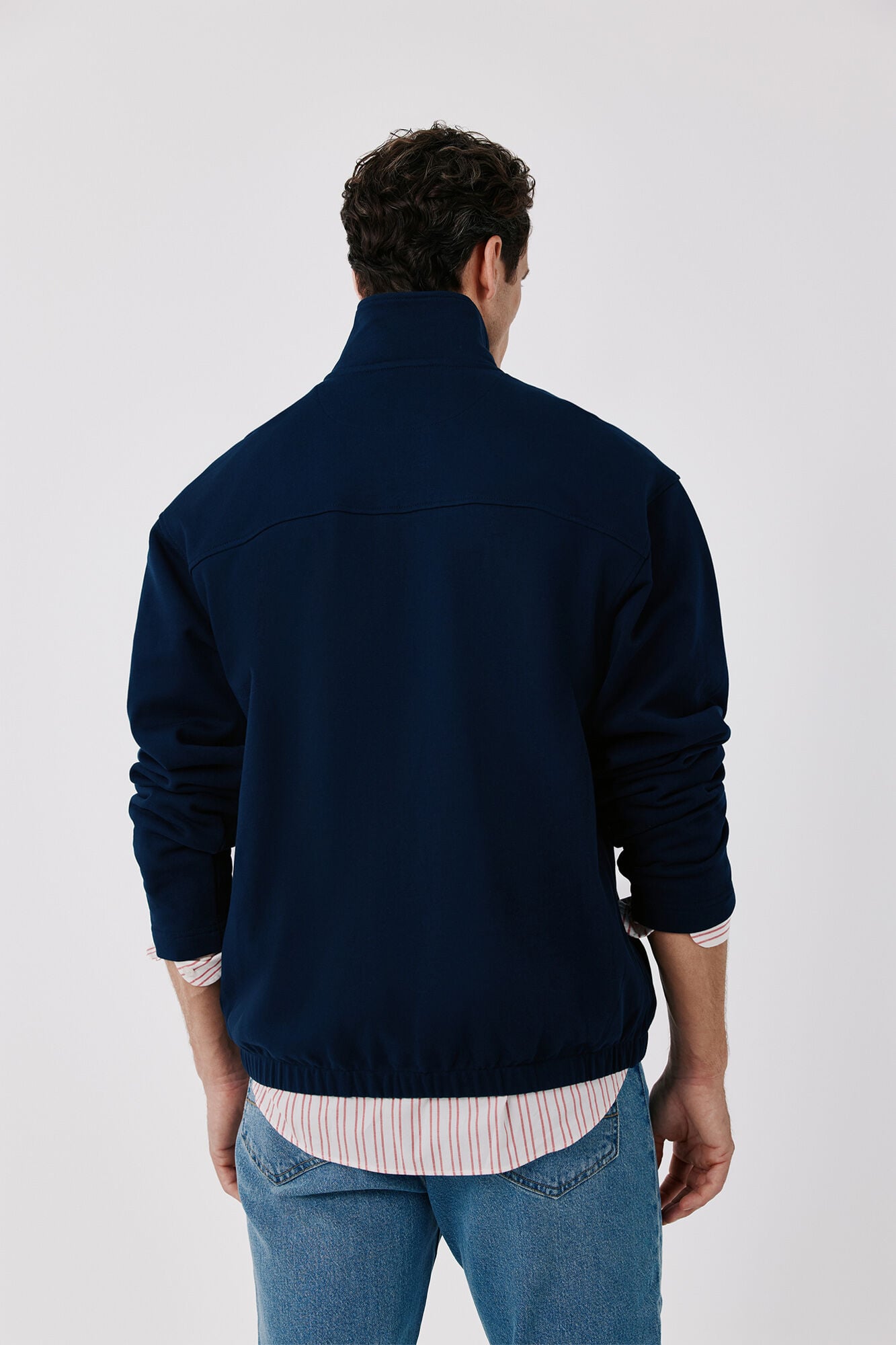 Cortefiel Zip fastening cardigan Navy