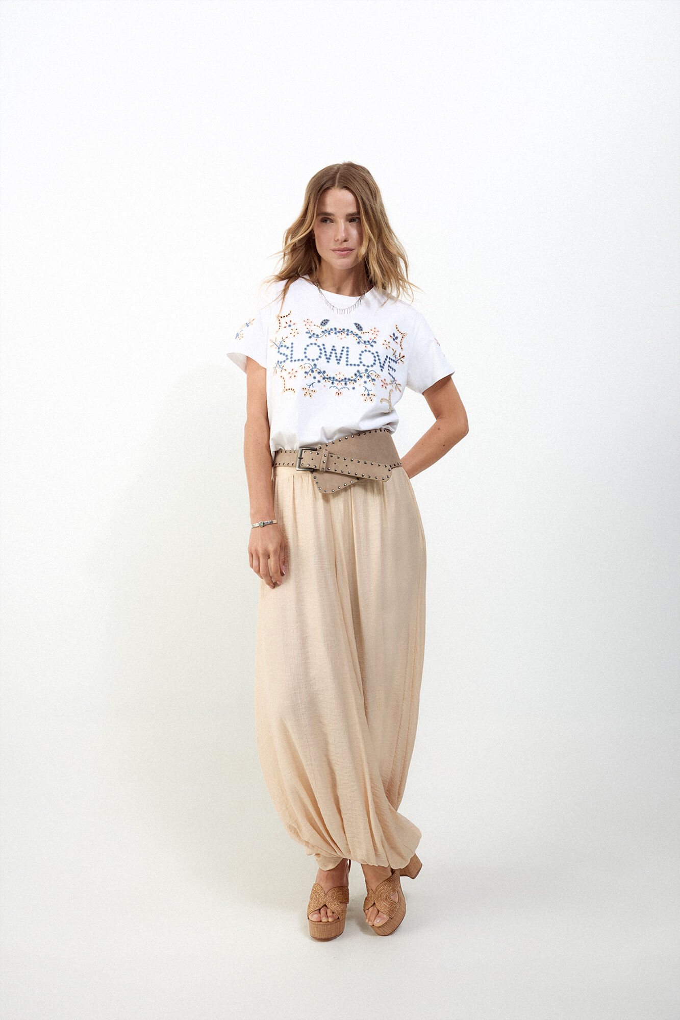 Slowlove Camiseta bordado Multicolorido