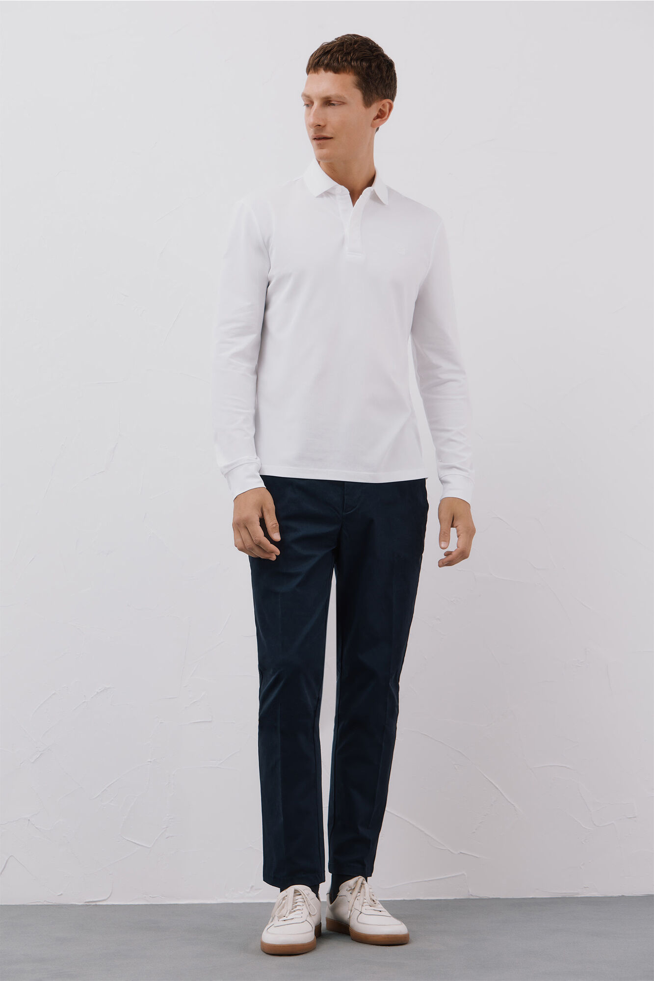 Cortefiel Regular fit polo shirt White