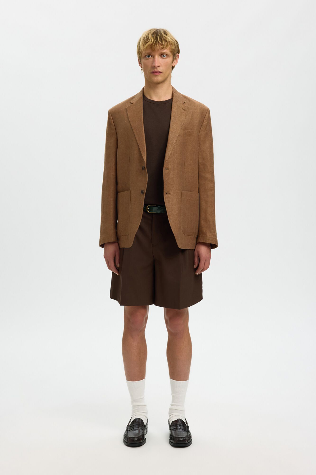 Selected Chaqueta lino con solapa