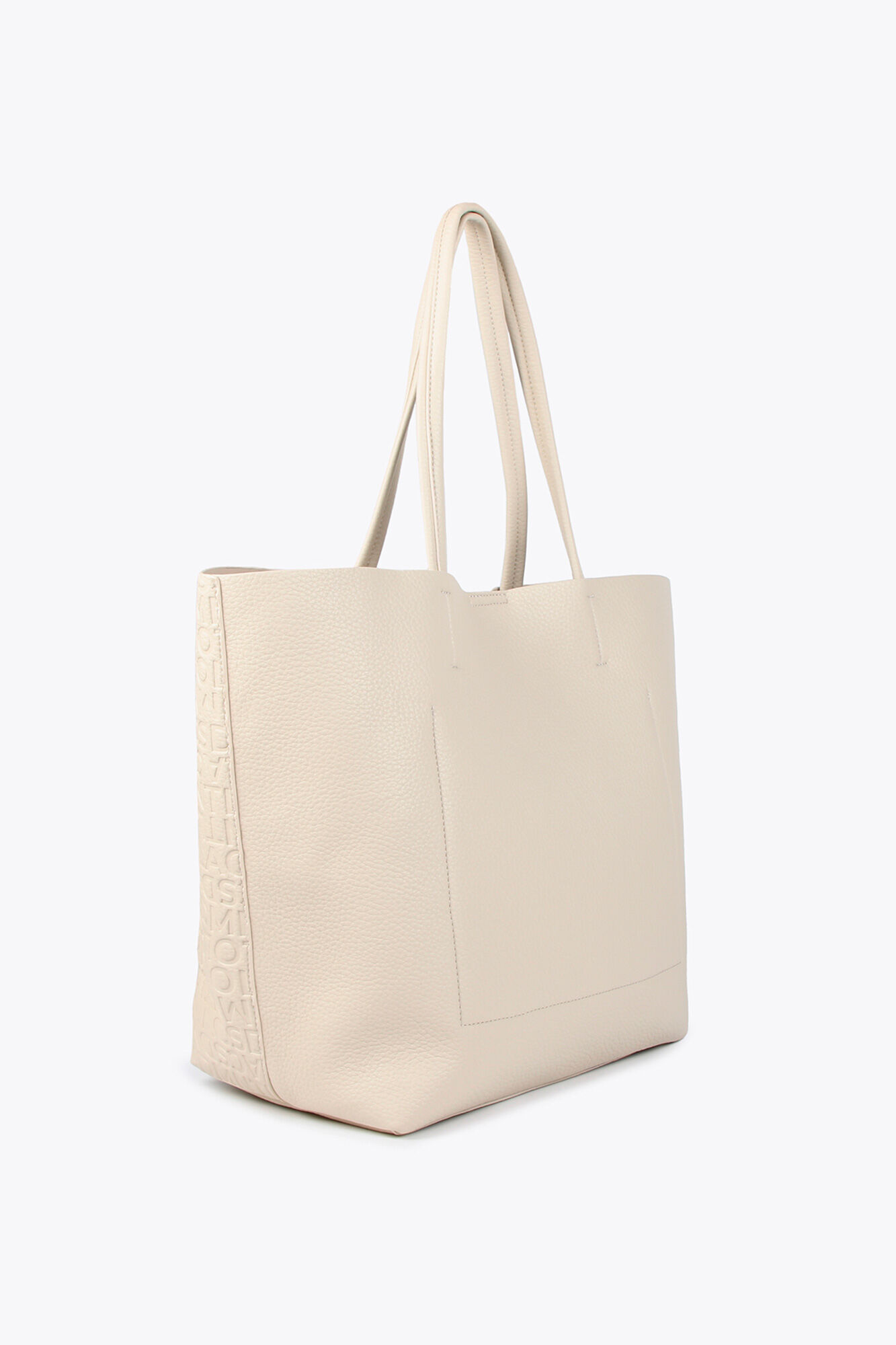 Lola Casademunt Bolsa de compras com monograma Ecru